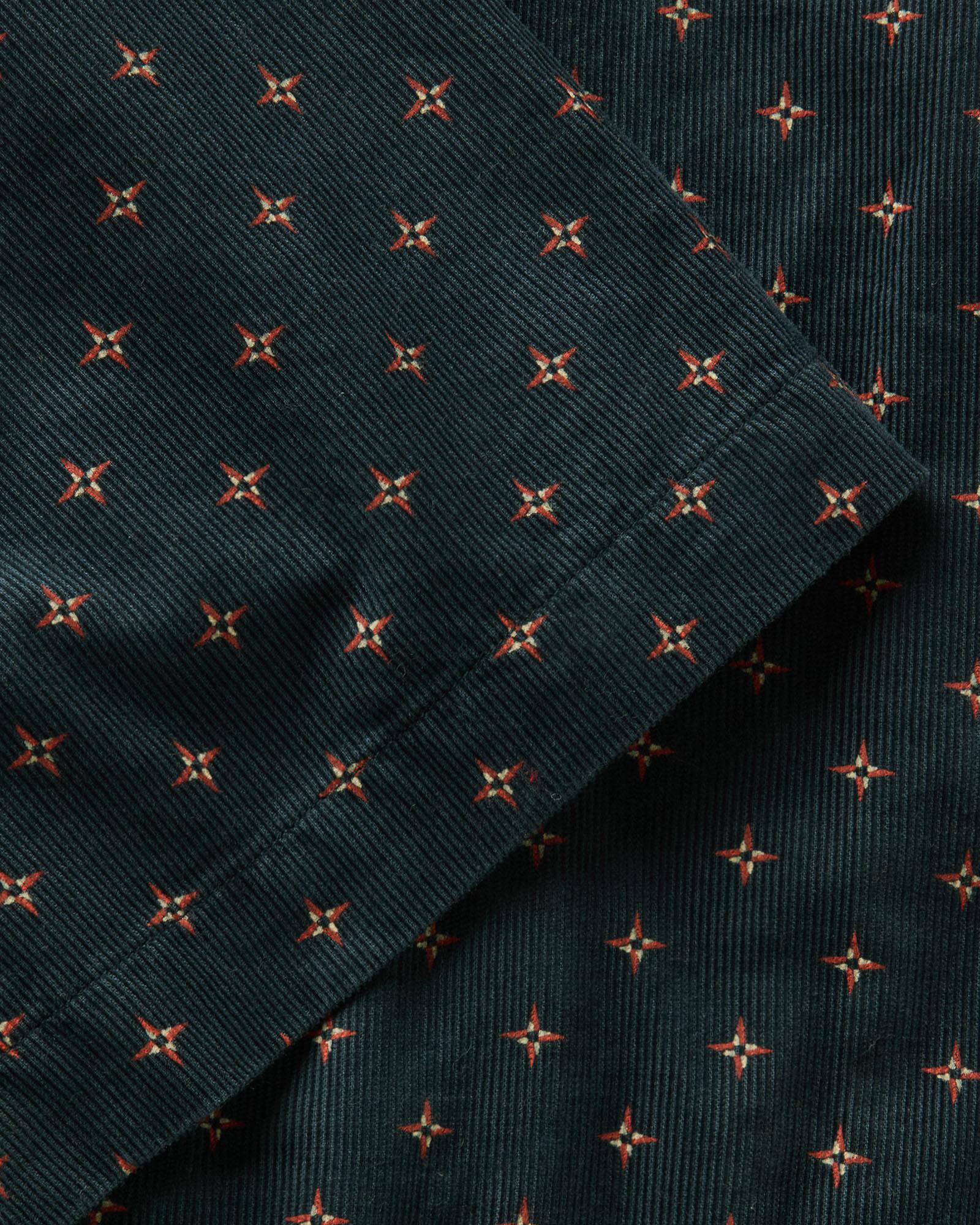 The Conrad Shirt in Navy Pigeon Foulard Pincord | Modern Menswear by yycbvcnbmmnbm