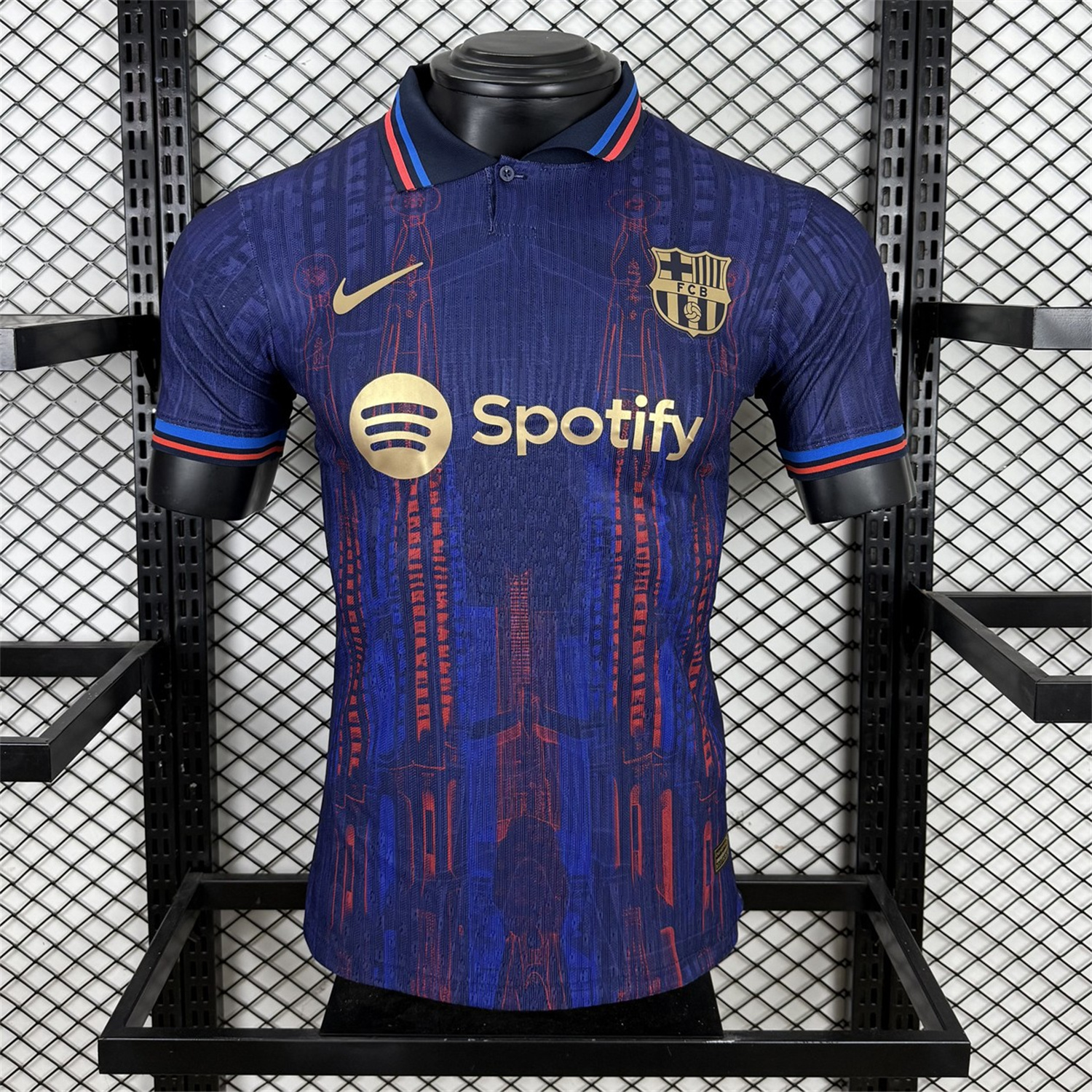 AlphaJersey-Barcelona 25-26 Sagrada Família Blue Special Edition Jersey - Player Version