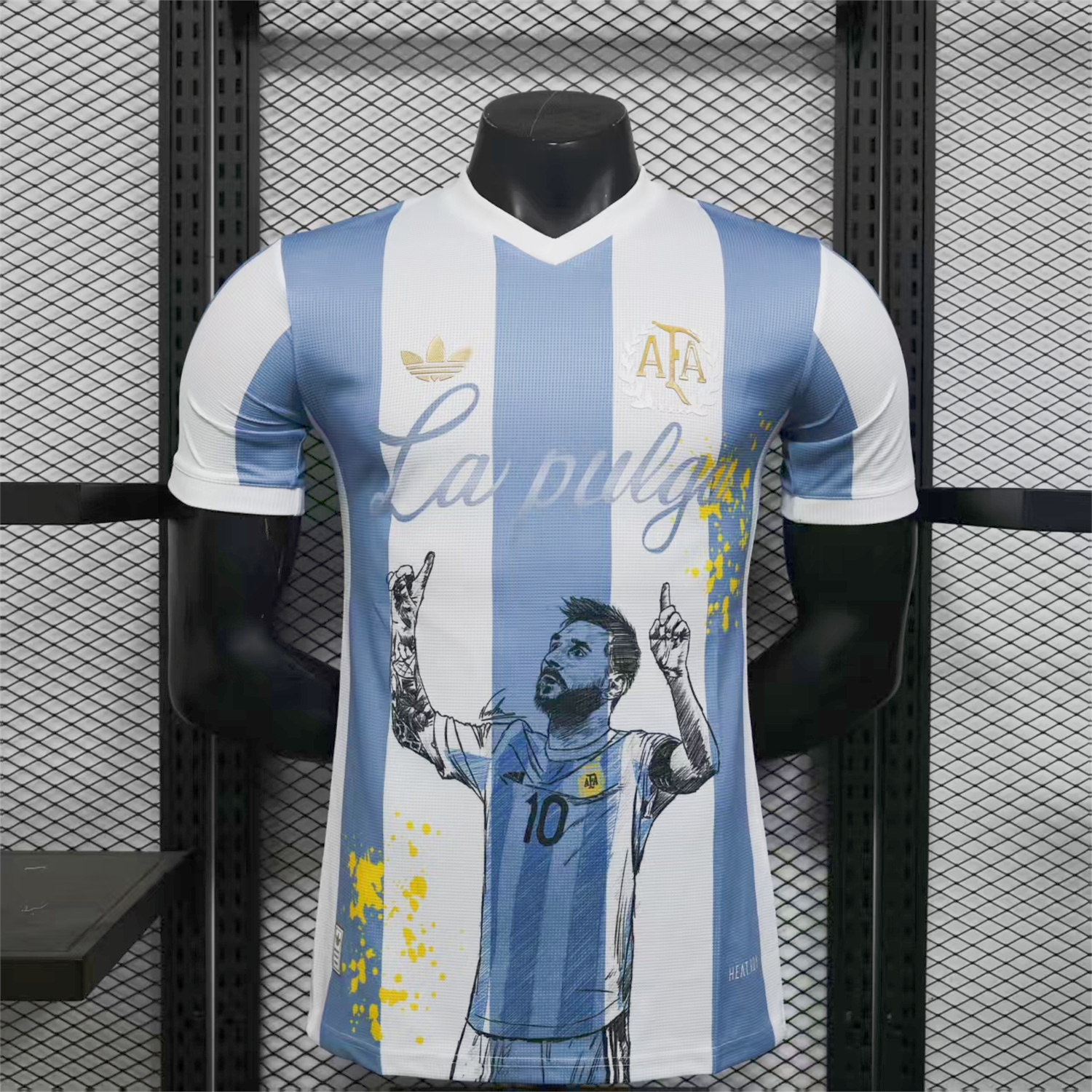 AlphaJersey-Argentina 25-26 50th Anniversary Messi Graffiti Special Jersey - Player Version