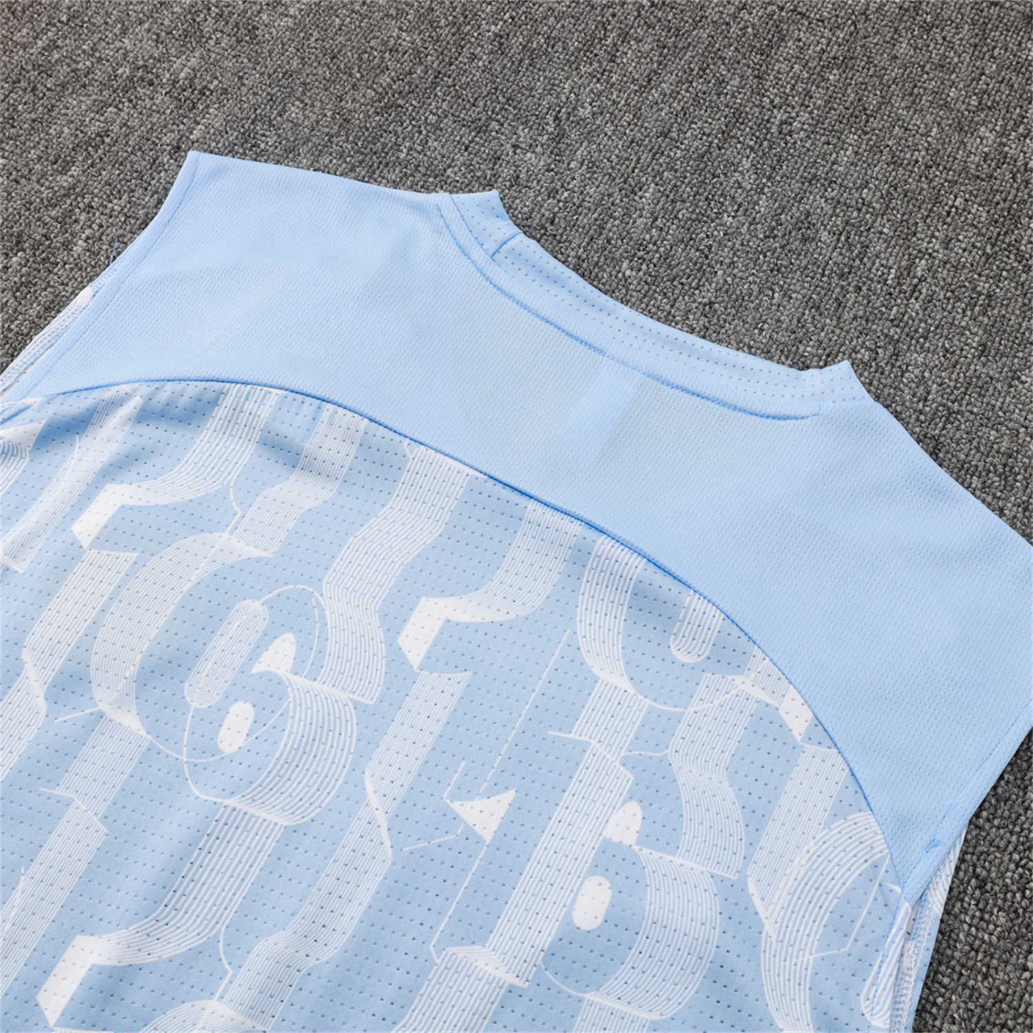AlphaJersey-Manchester City 25-26 Vest Training Set - Sky Blue Vest and Deep Blue Shorts