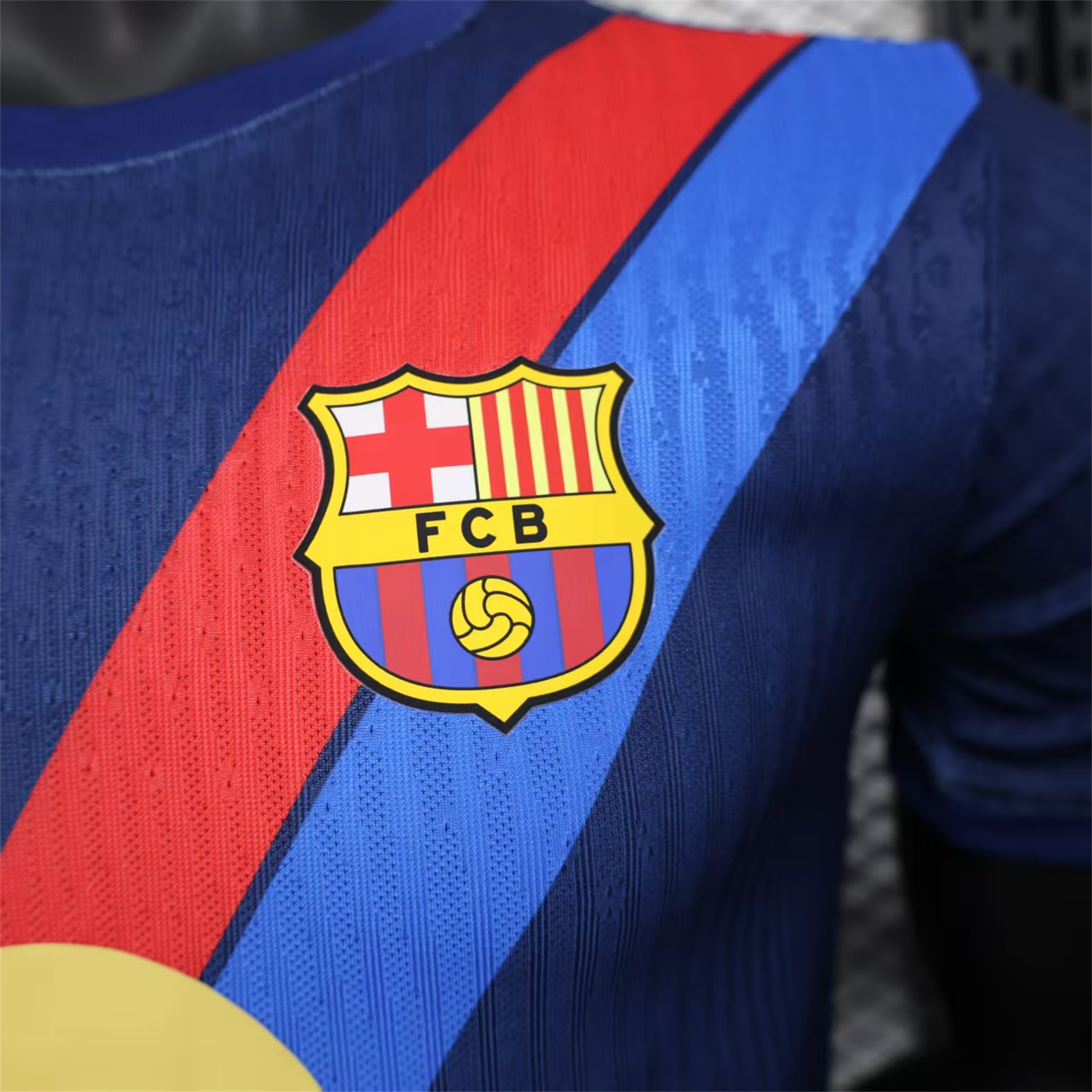 AlphaJersey-Barcelona 25-26 Red & Blue Guards Dark Blue Special Jersey - Player Version