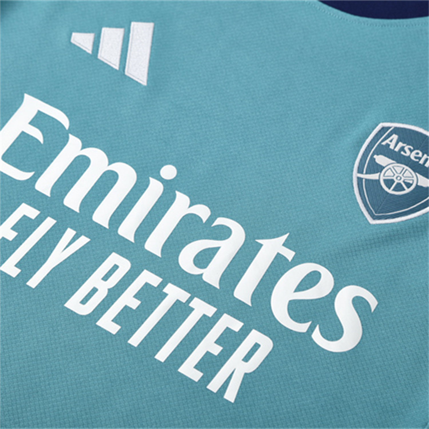 AlphaJersey-Arsenal 25-26 Short-Sleeve Training Set - Green Top and Deep Blue Shorts