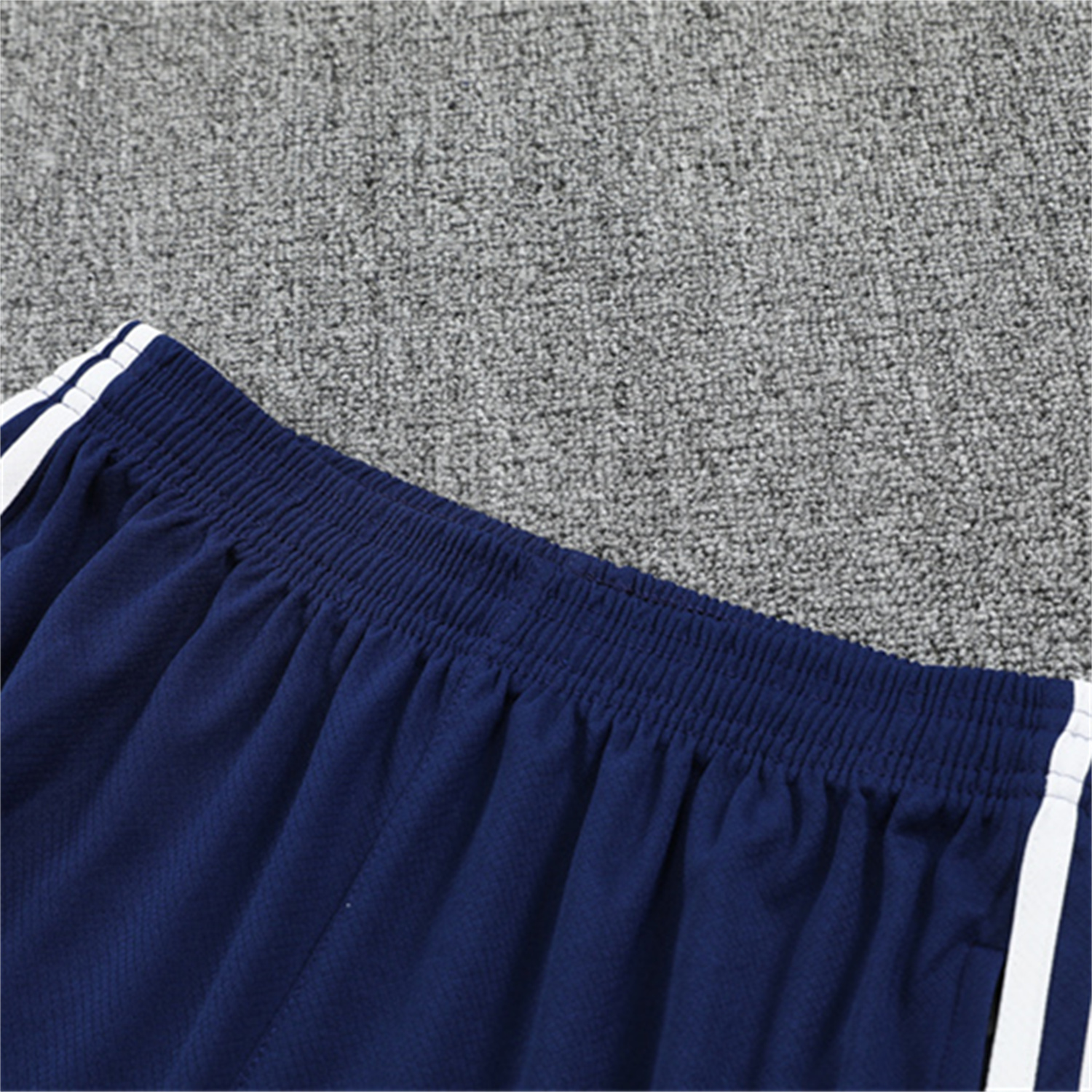 AlphaJersey-Real Madrid 25-26 Short-Sleeve Training Set - White Urban Purist Style Top and Blue Shorts