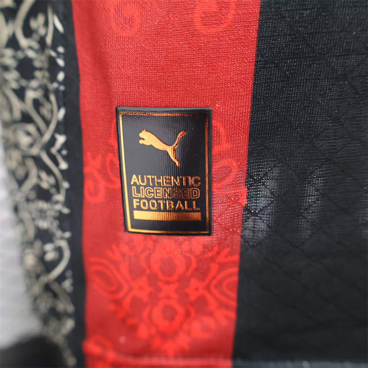 AlphaJersey-AC Milan 25-26 Team Name Advertisement Red & Black POLO Special Jersey - Player Version