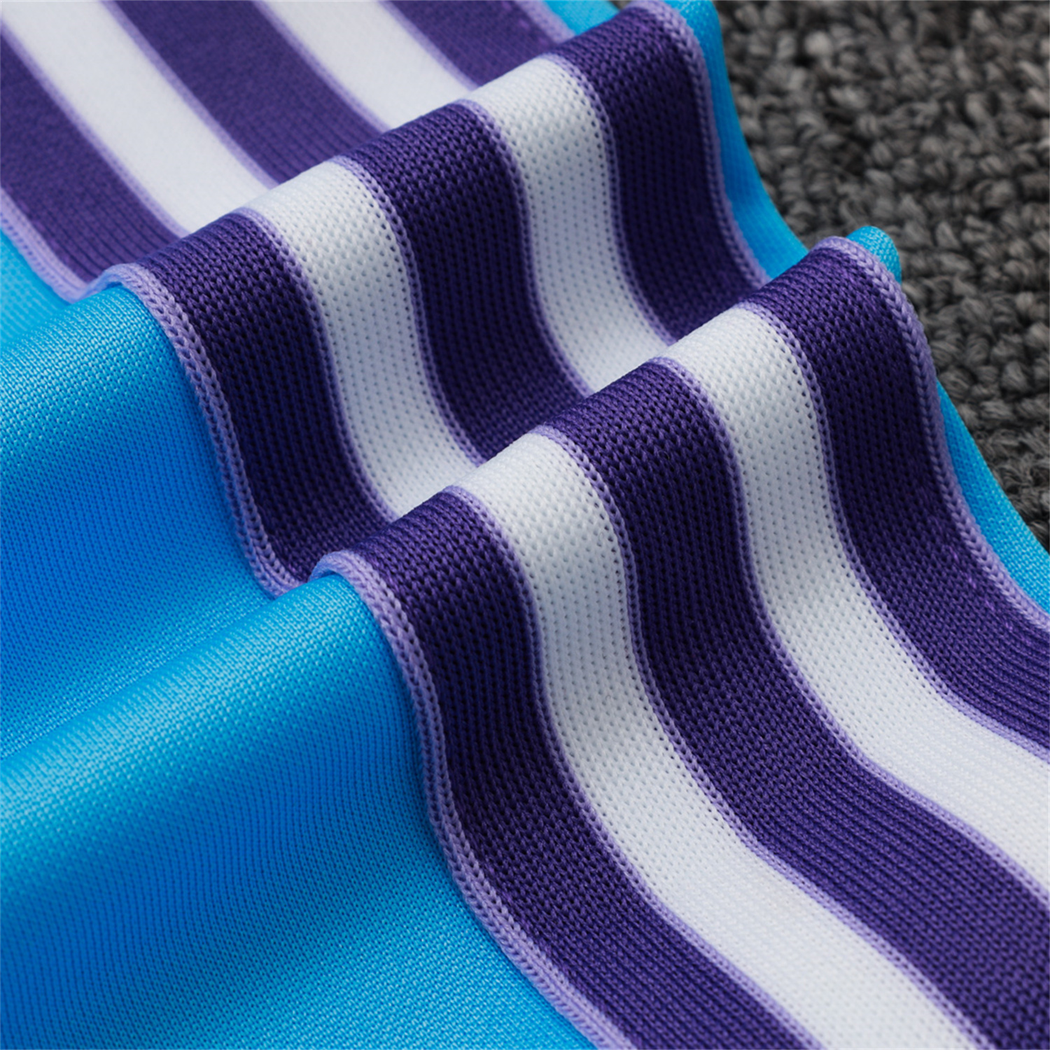 AlphaJersey-Real Madrid 25-26 Throwback Trefoil Jacket Training Tracksuit - Blue Jackets & Purple Pants