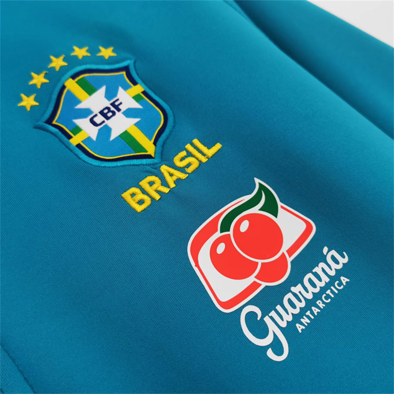 AlphaJersey-Retro Brazil 2022 Lake Blue Windbreaker