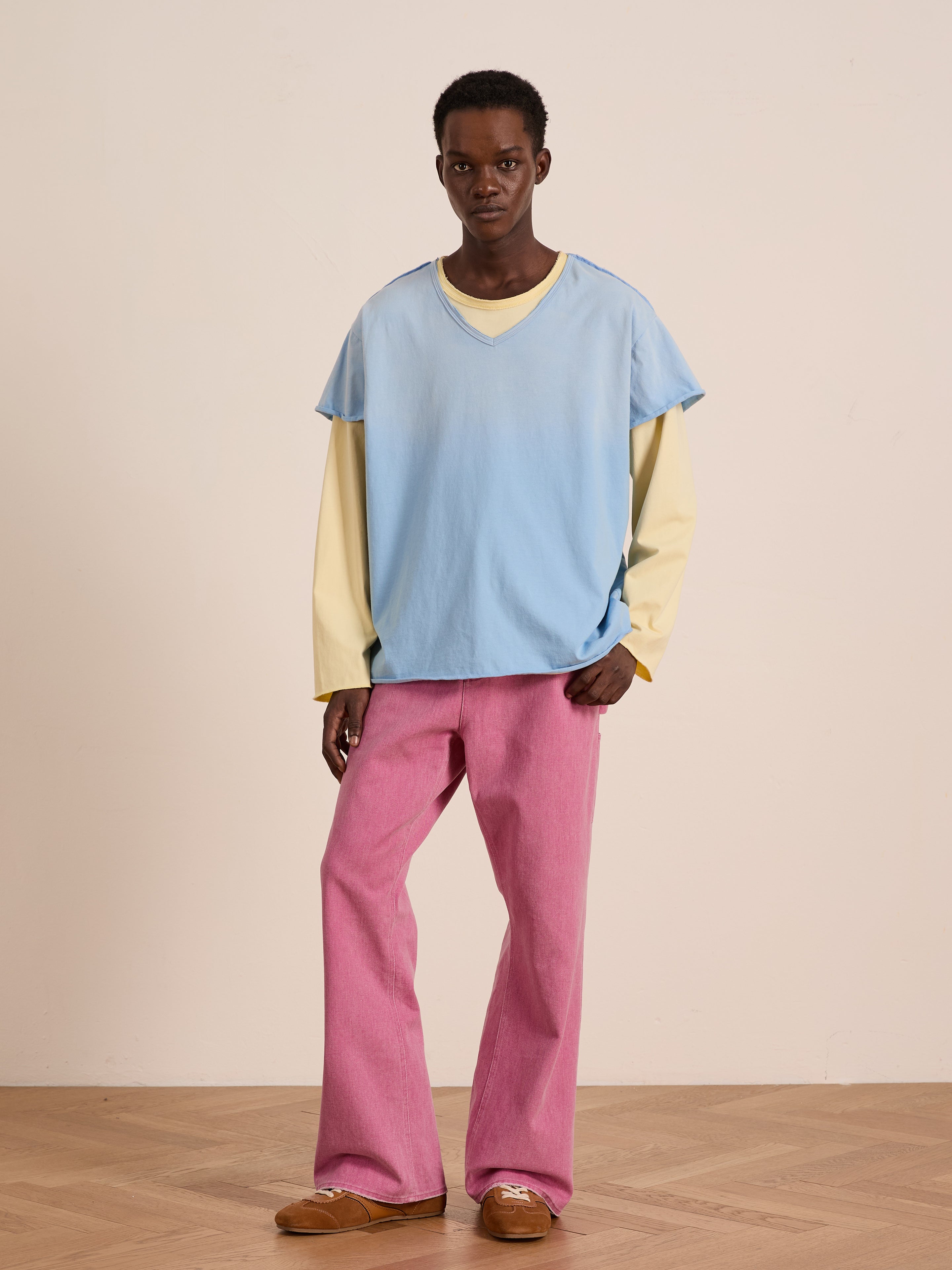 Double Layer LS Tee | Modern Menswear by yycbvcnbmmnbm