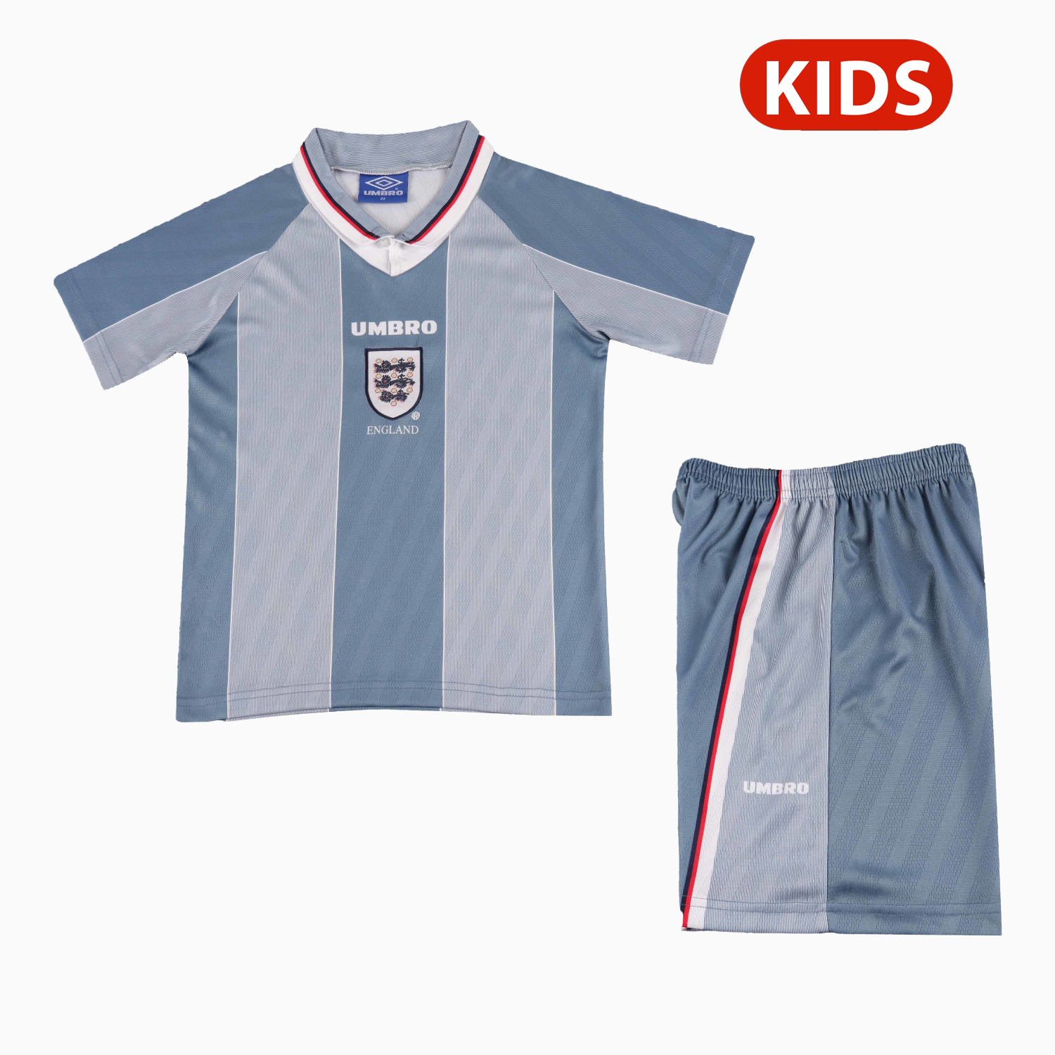 AlphaJersey-Retro England 1996 Away Kids Kit