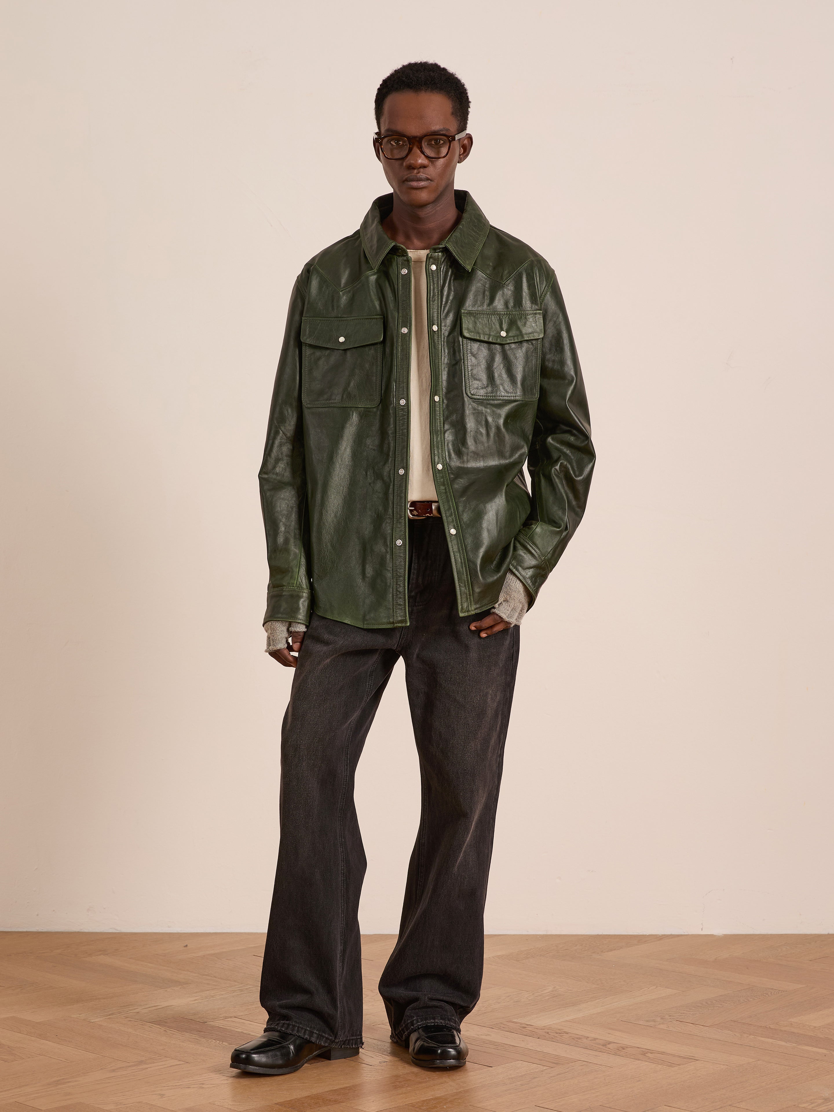 Forest Leather Western Shirt | Modern Menswear by yycbvcnbmmnbm