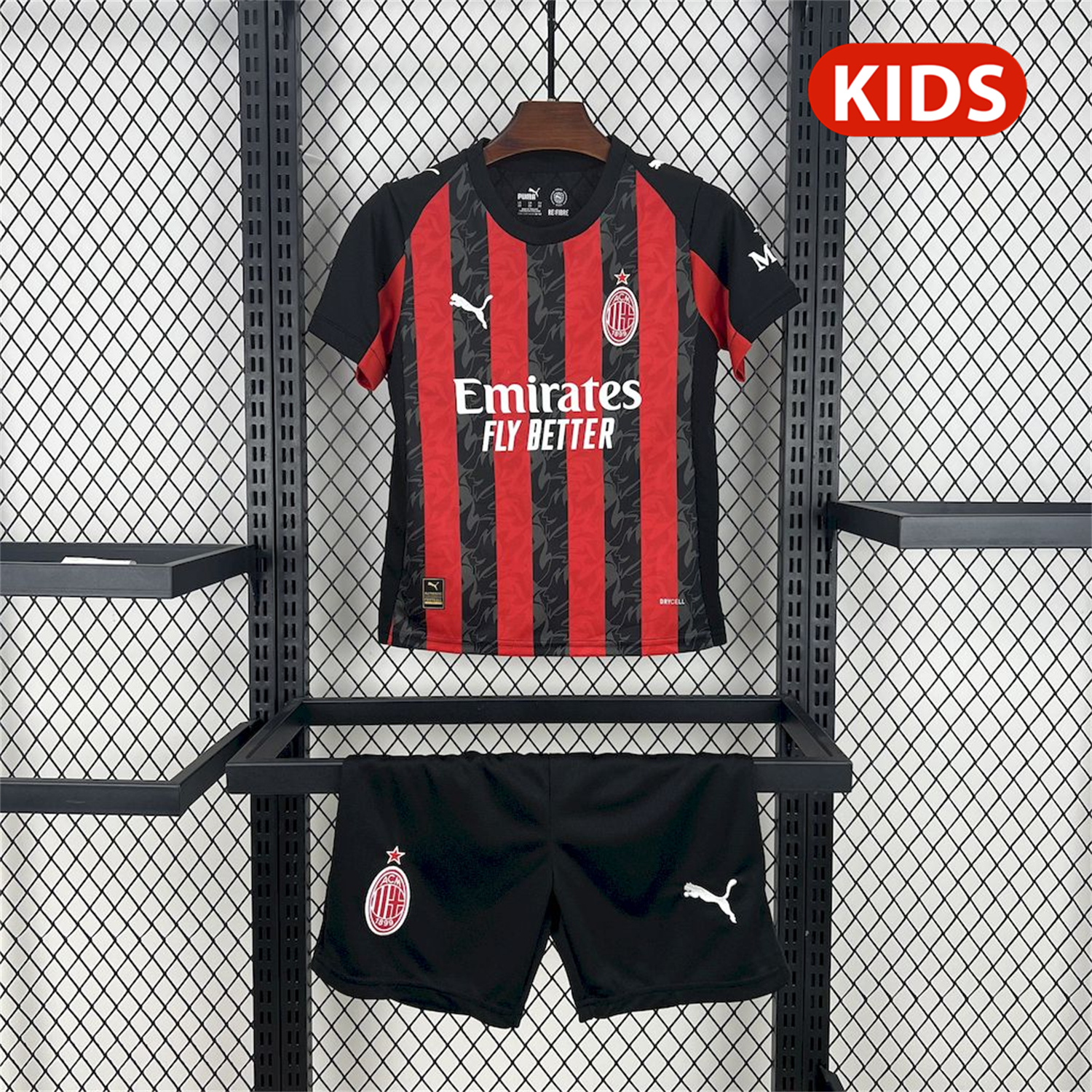 AlphaJersey-AC Milan 25-26 Home Kids Kit