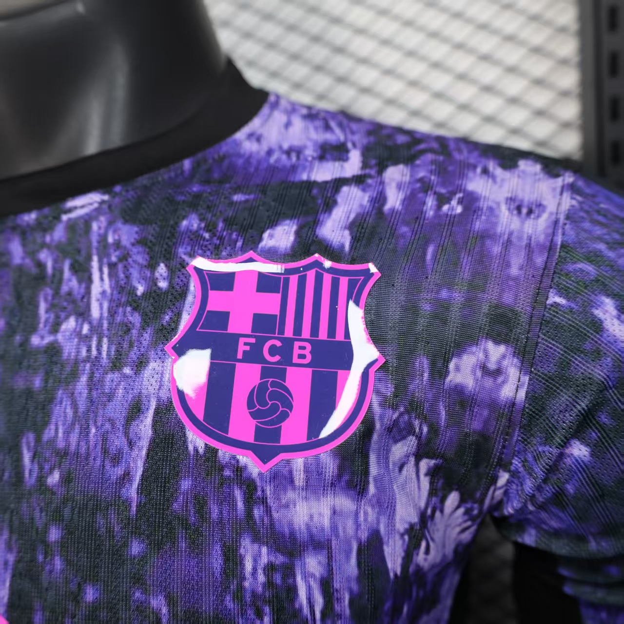 AlphaJersey-Barcelona 25-26 Purple Rock Pattern Jersey - Player Version