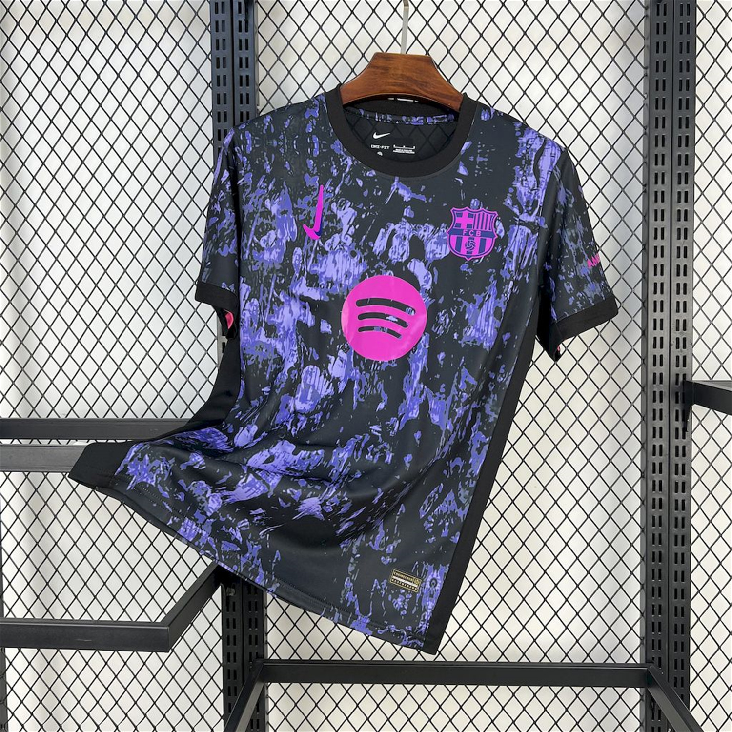 AlphaJersey-Barcelona 25-26 Purple Rock Pattern Jersey - Fans Version