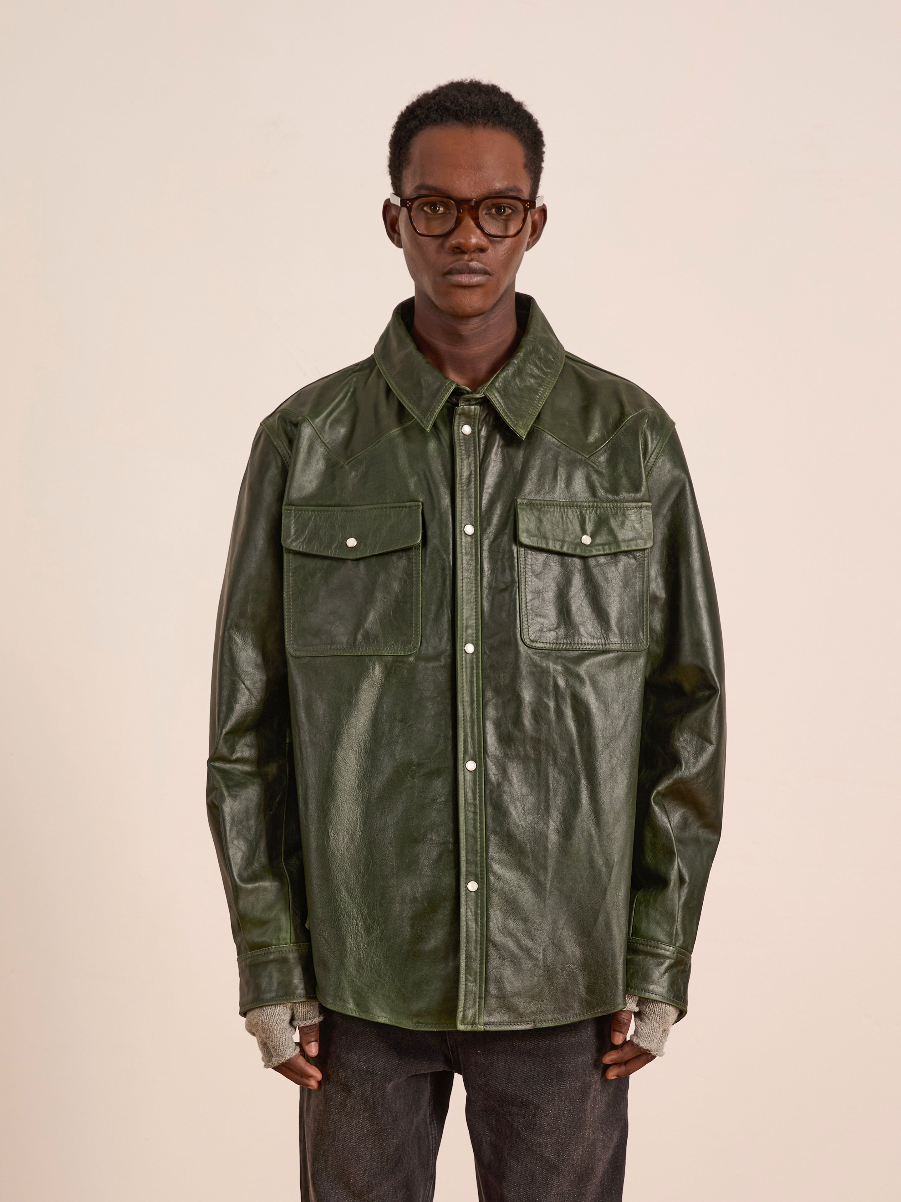 Forest Leather Western Shirt | Modern Menswear by yycbvcnbmmnbm