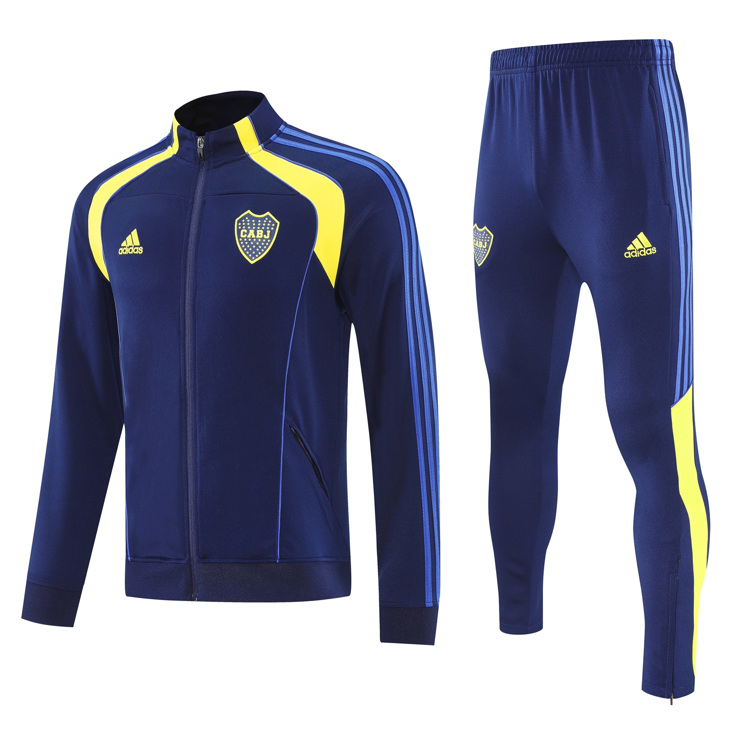 AlphaJersey-Boca Juniors 2026 Jacket Training Tracksuit - Dark Blue With Yellow Jackets & Pants
