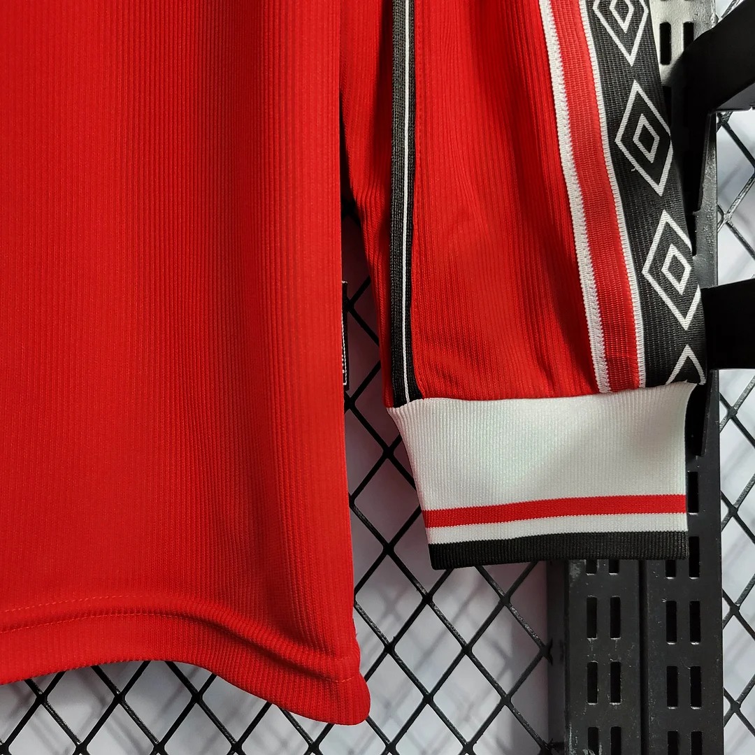 AlphaJersey-Retro Manchester United 98-99 Home Long Sleeve Jersey