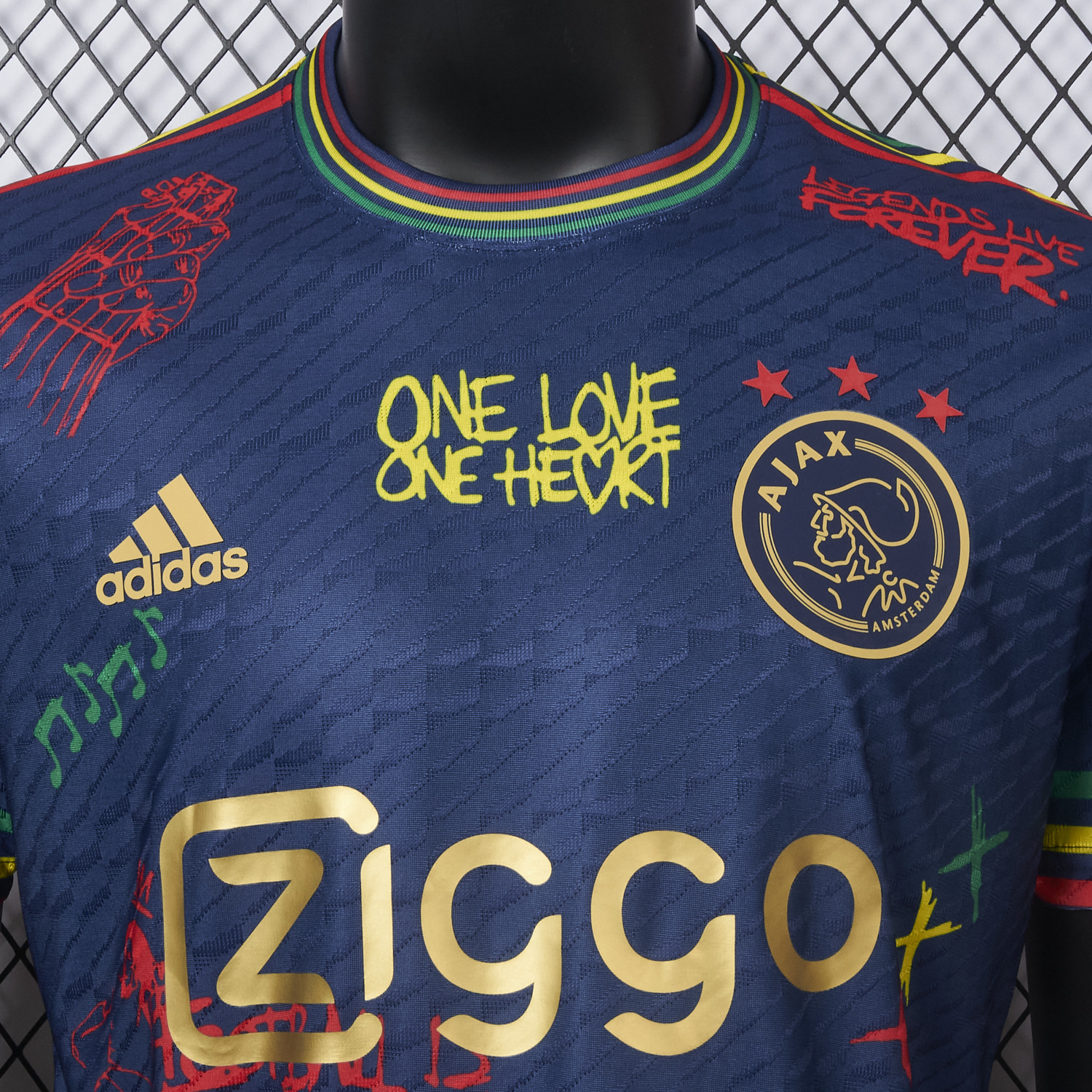 AlphaJersey-Ajax x B-O-B Marly 2025-26 40th Blue Special Edition Jersey - Player Version