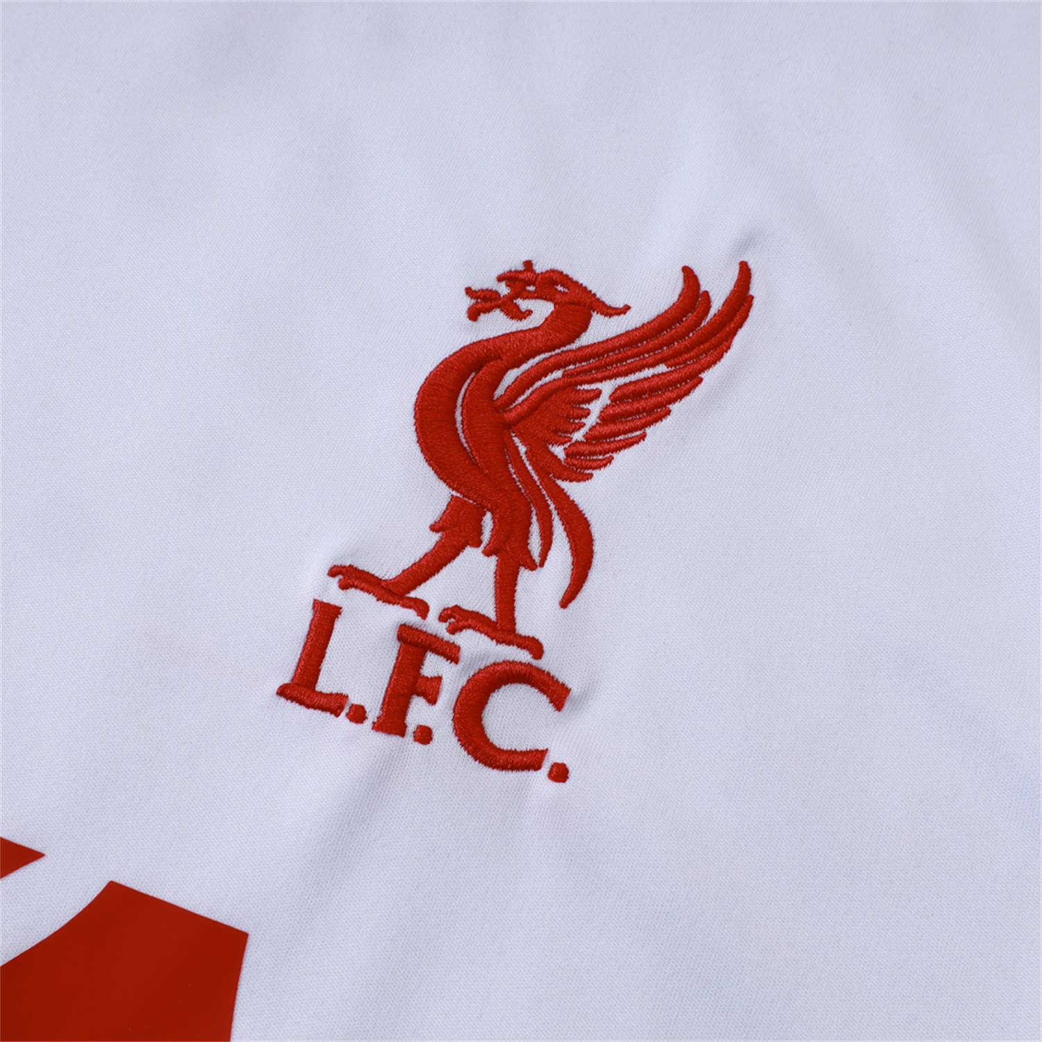 AlphaJersey-Liver.pool 25-26 Vest Training Set - White Vest & Black Shorts
