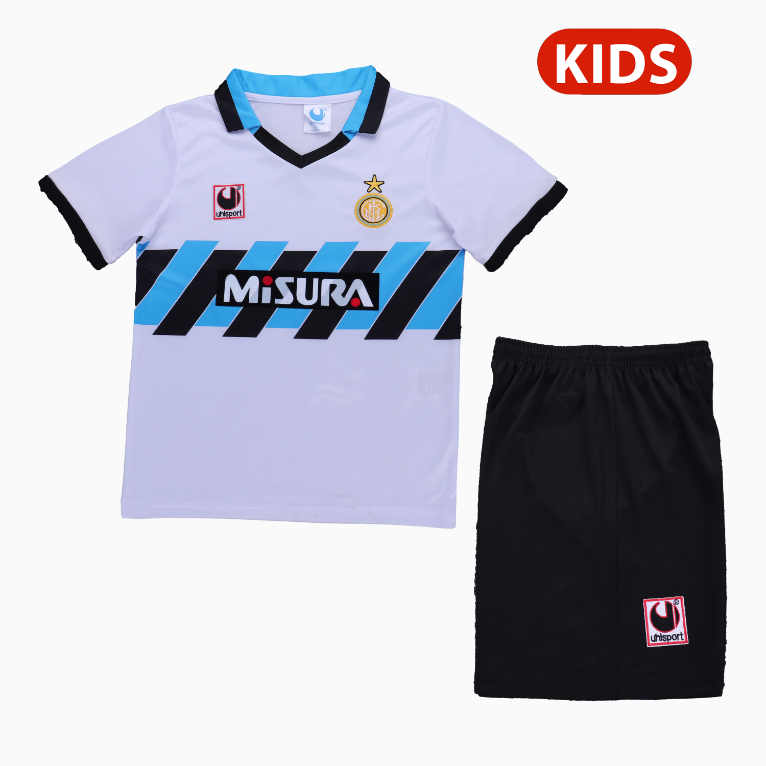 AlphaJersey-Retro Inter Milan 1990-91 Home Kids Kit