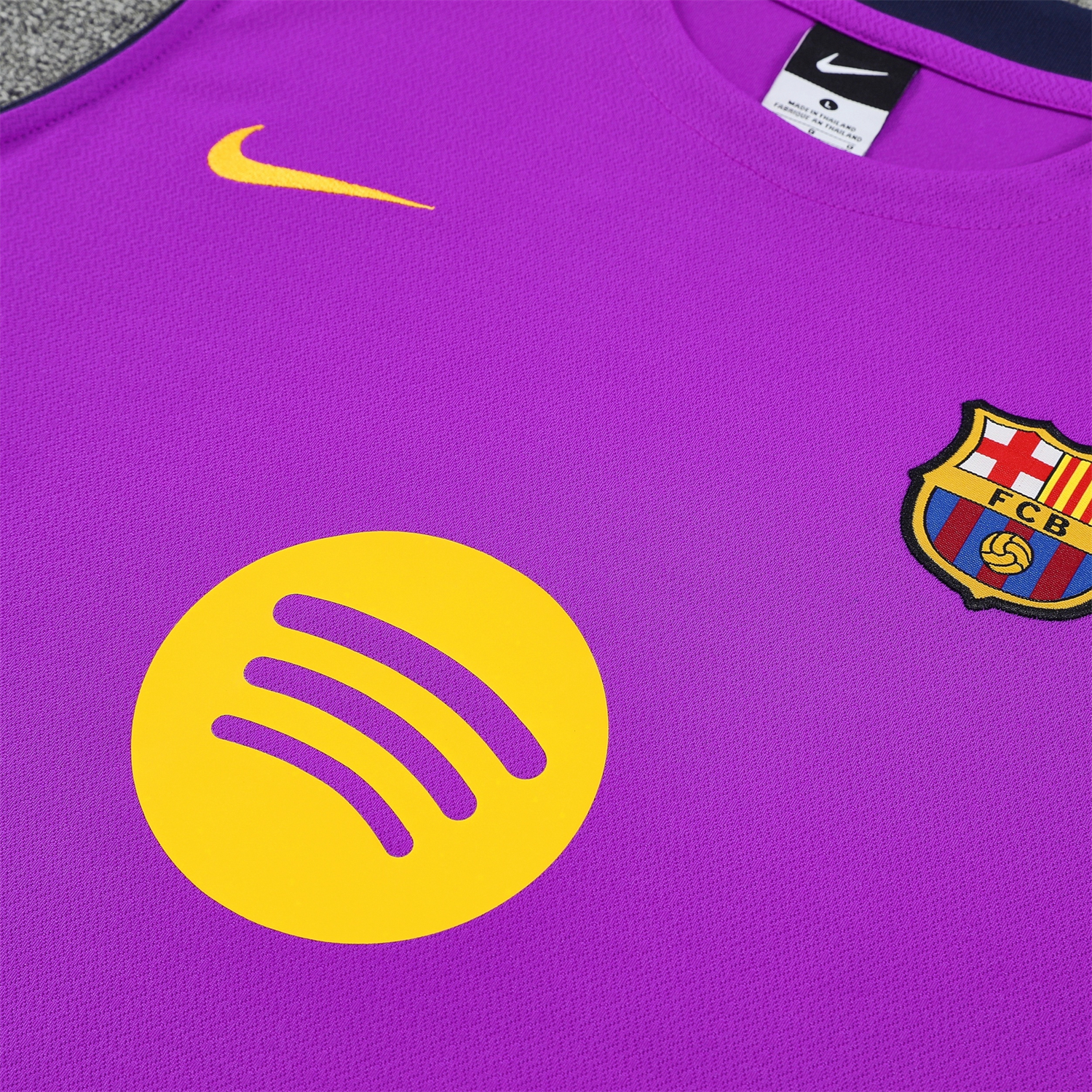 AlphaJersey-Barcelona 25-26 Vest Training Set - Purple Vest and Dark Blue Shorts