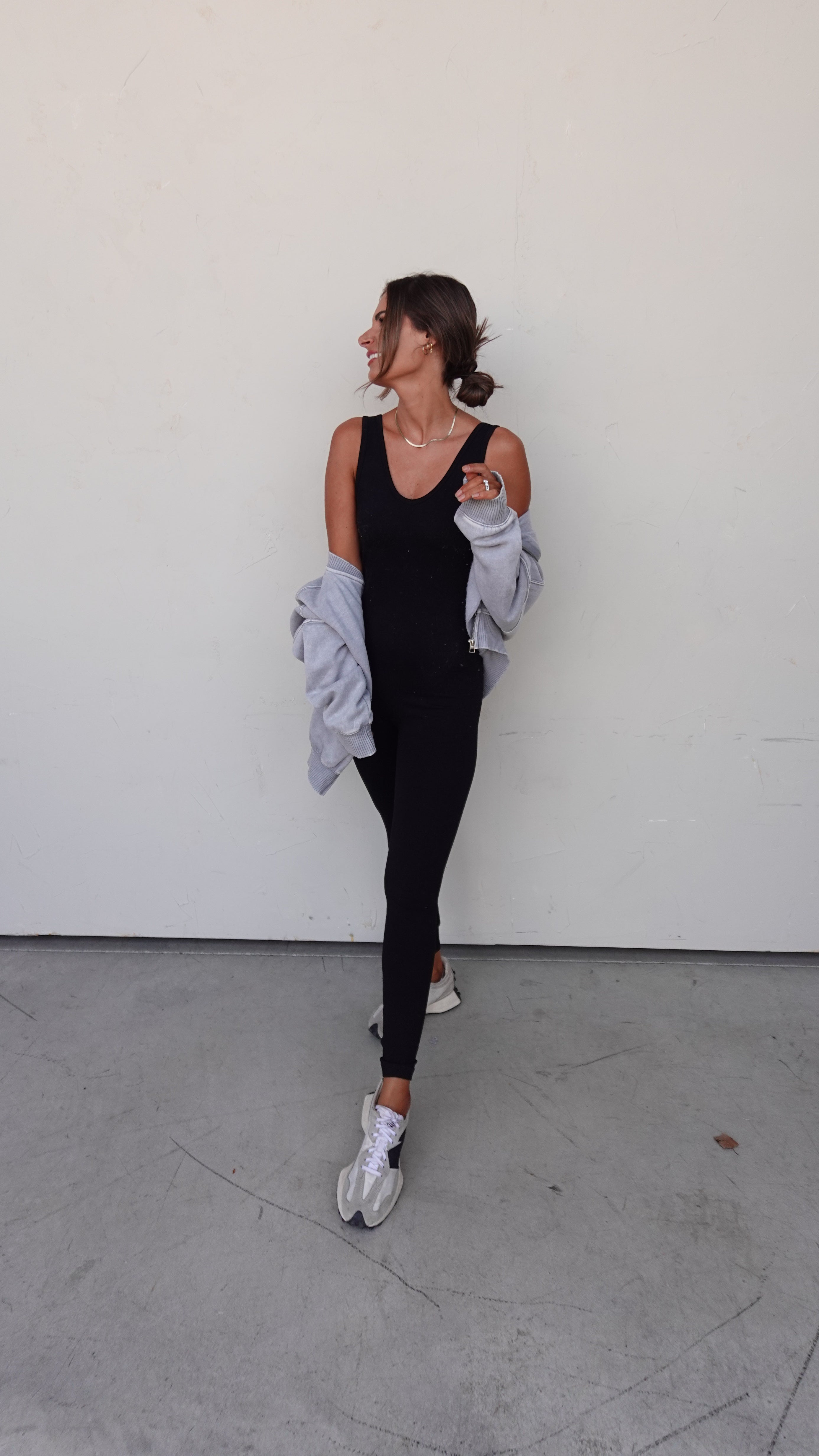 Black Ribbed Seamless Onesie | Elegant Women's Fashion by coolavocek