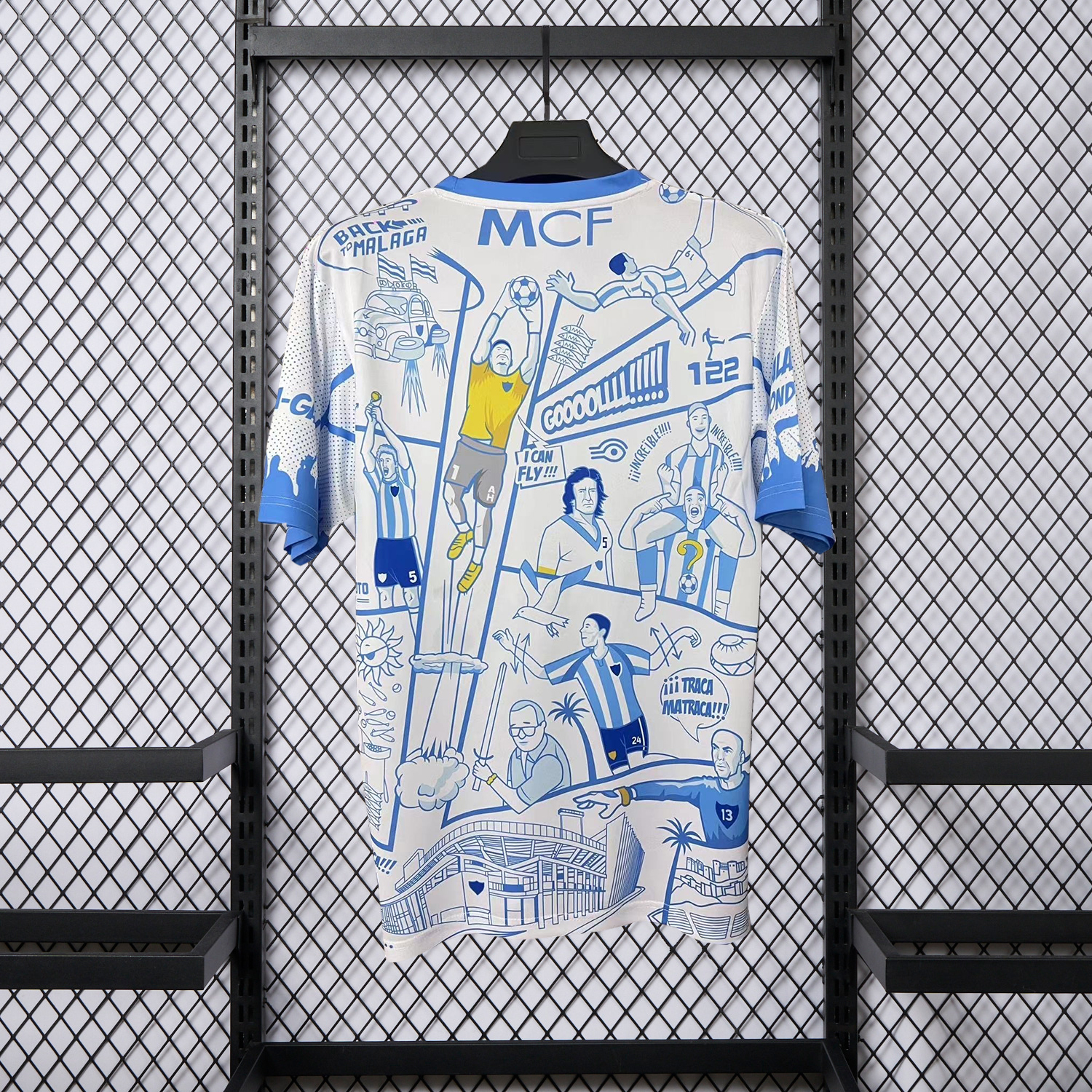 AlphaJersey-Malaga 25-26 Blue Graffiti Special Edition Jersey - Fans Version