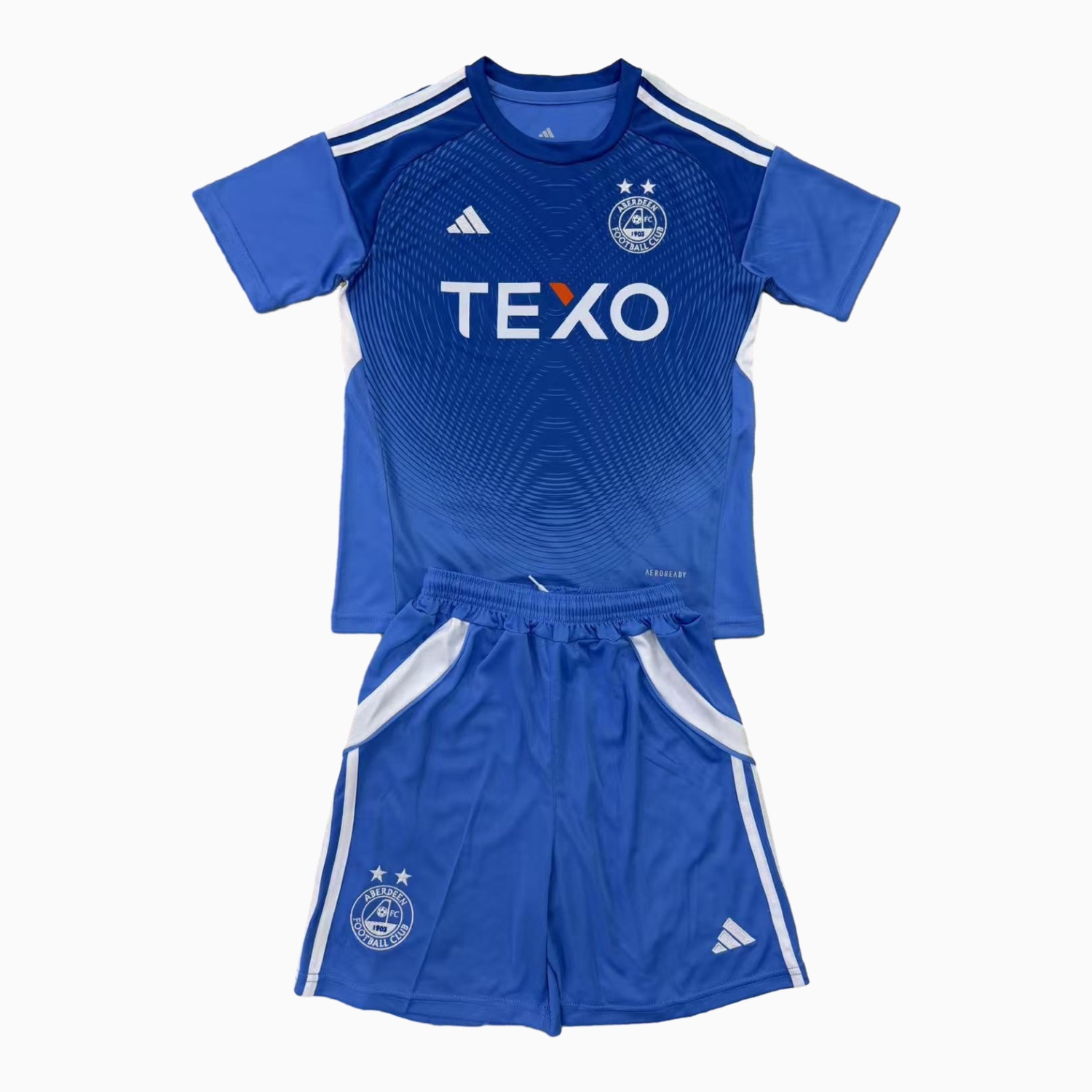 AlphaJersey-Aberdeen 25-26 Blue Goalkeeper Men's Adult Jersey Set - Fans Version