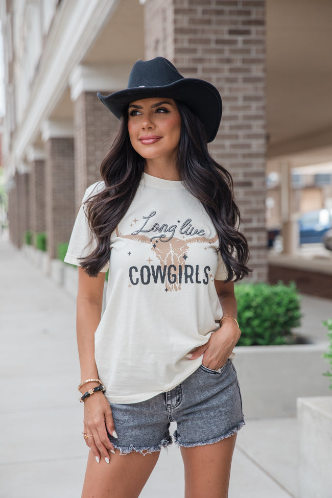 Long Live Cowgirls Ivory Graphic Tee | Elegant Women's Fashion by coolavocek