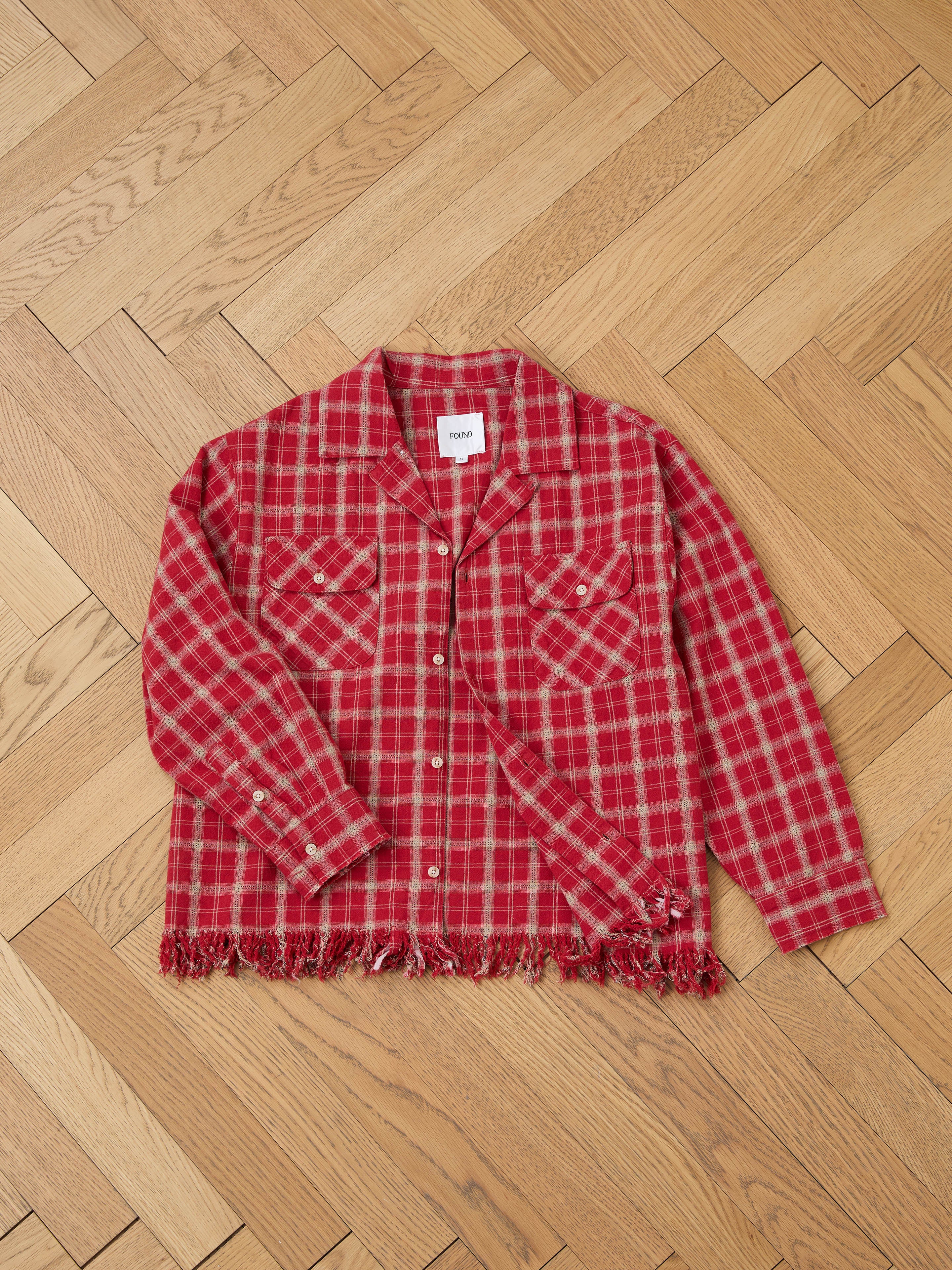 Raw Cut Fringe Plaid Camp Shirt | Modern Menswear by yycbvcnbmmnbm