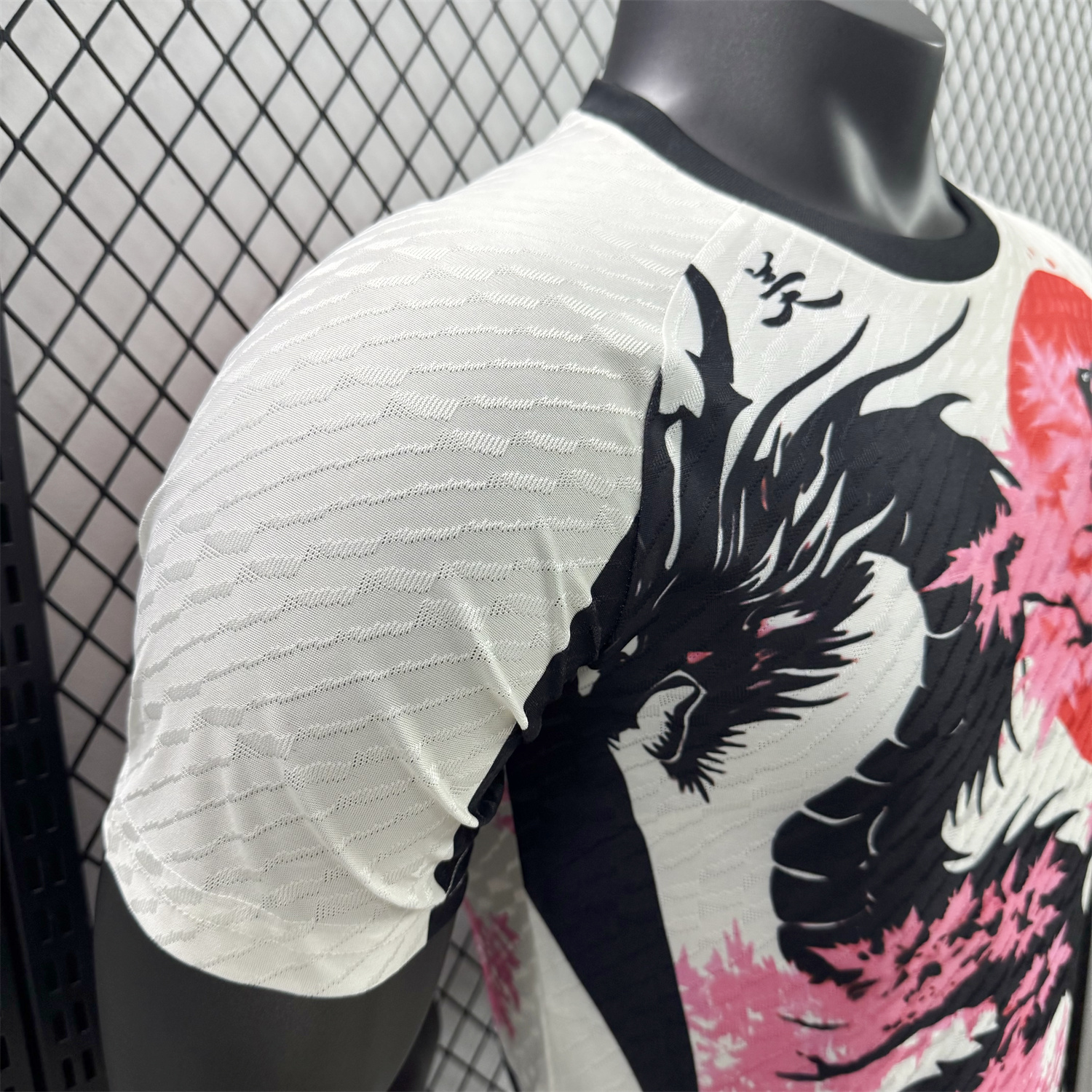 AlphaJersey-Japan 25-26 Black Dragon Cherry Blossom Tree White Special Jersey - Player Version