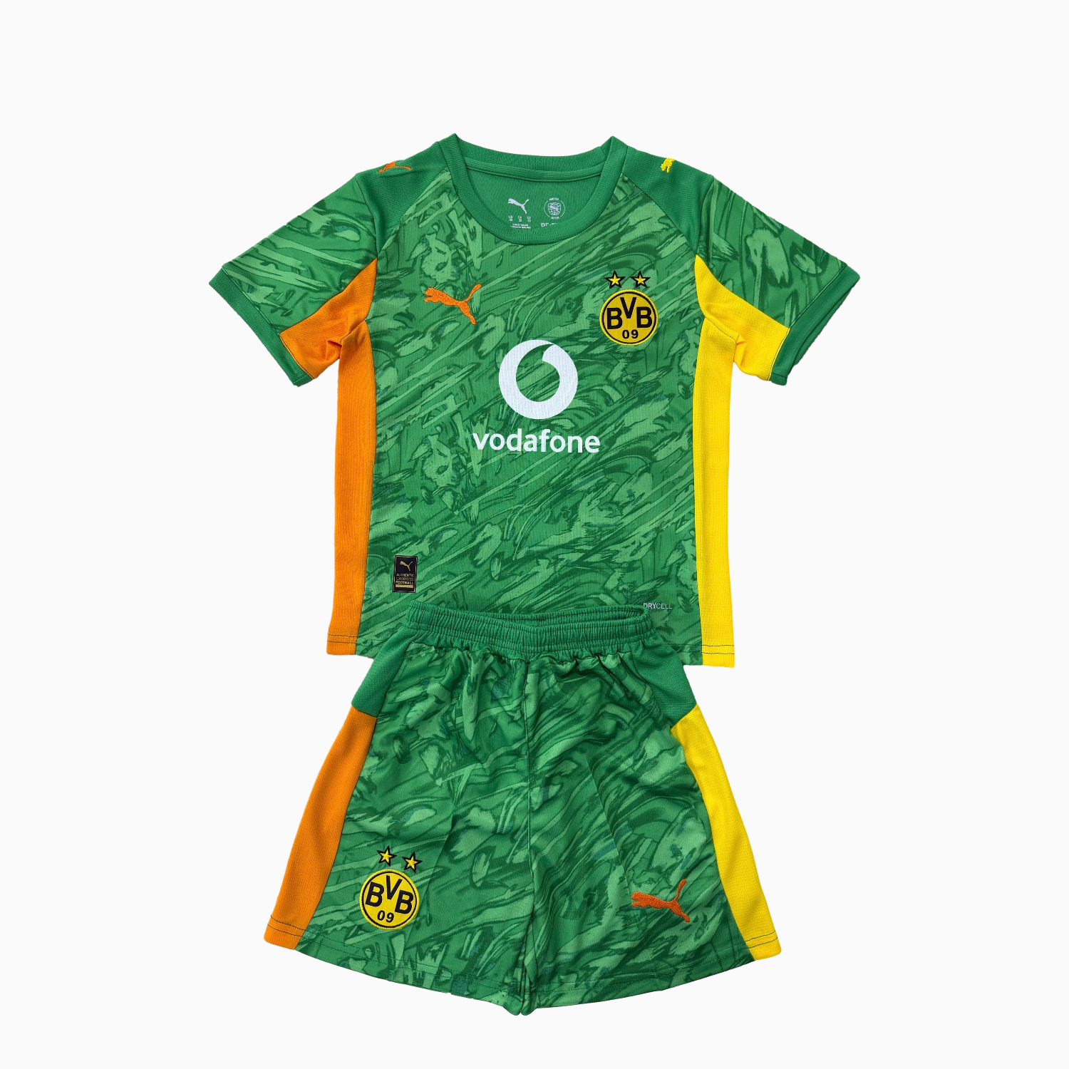 AlphaJersey-Dortmund 25-26 Green Goalkeeper Men's Adult Jersey Set - Fans Version
