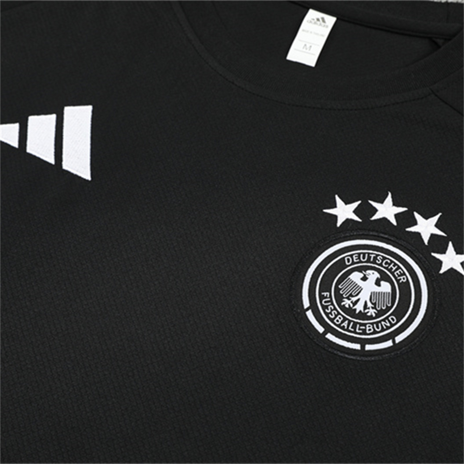 AlphaJersey-Germany 25-26 Short-Sleeve Training Set - Black Short Sleeve & Black Shorts