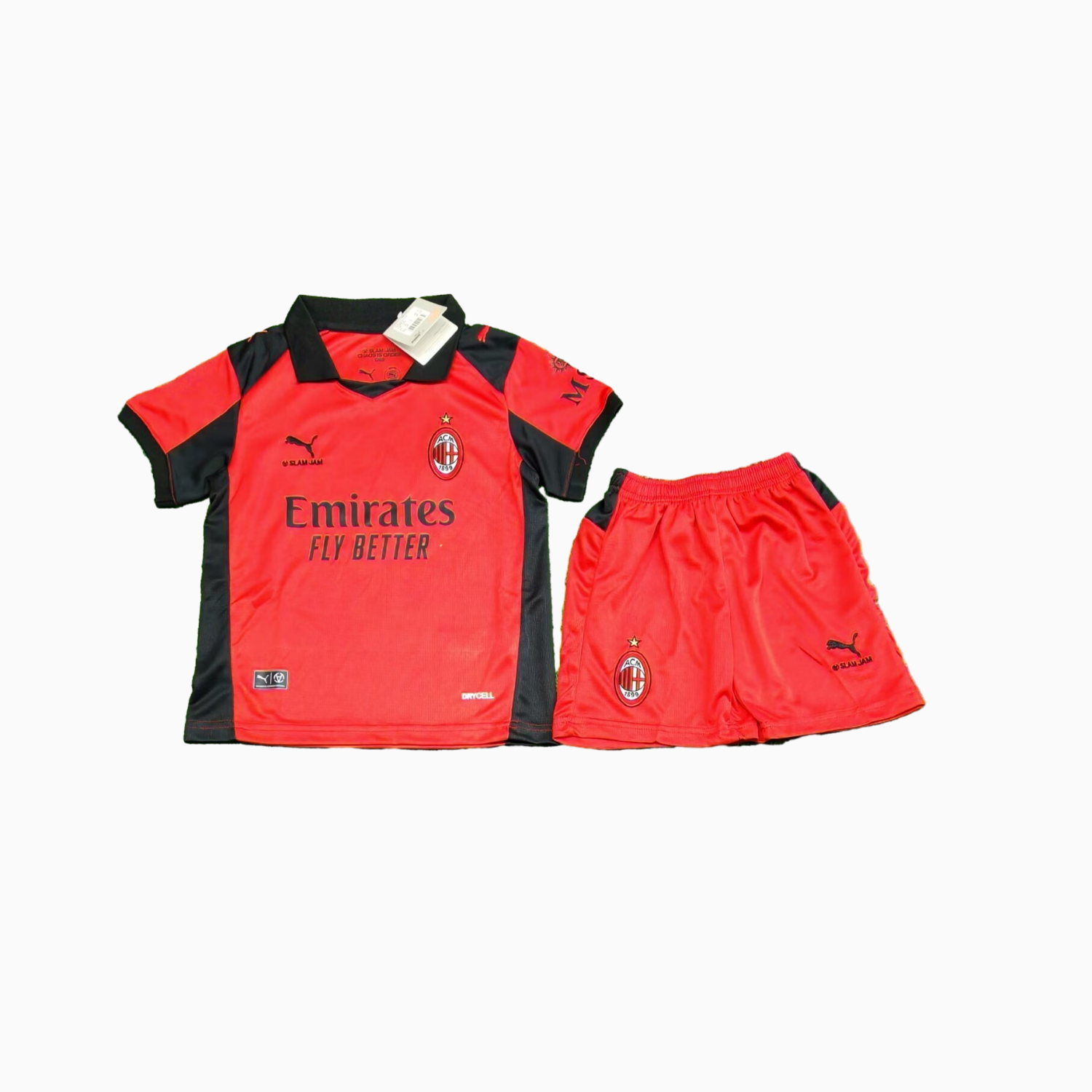 AlphaJersey-AC Milan 25-26 Fourth Red Kids Kit