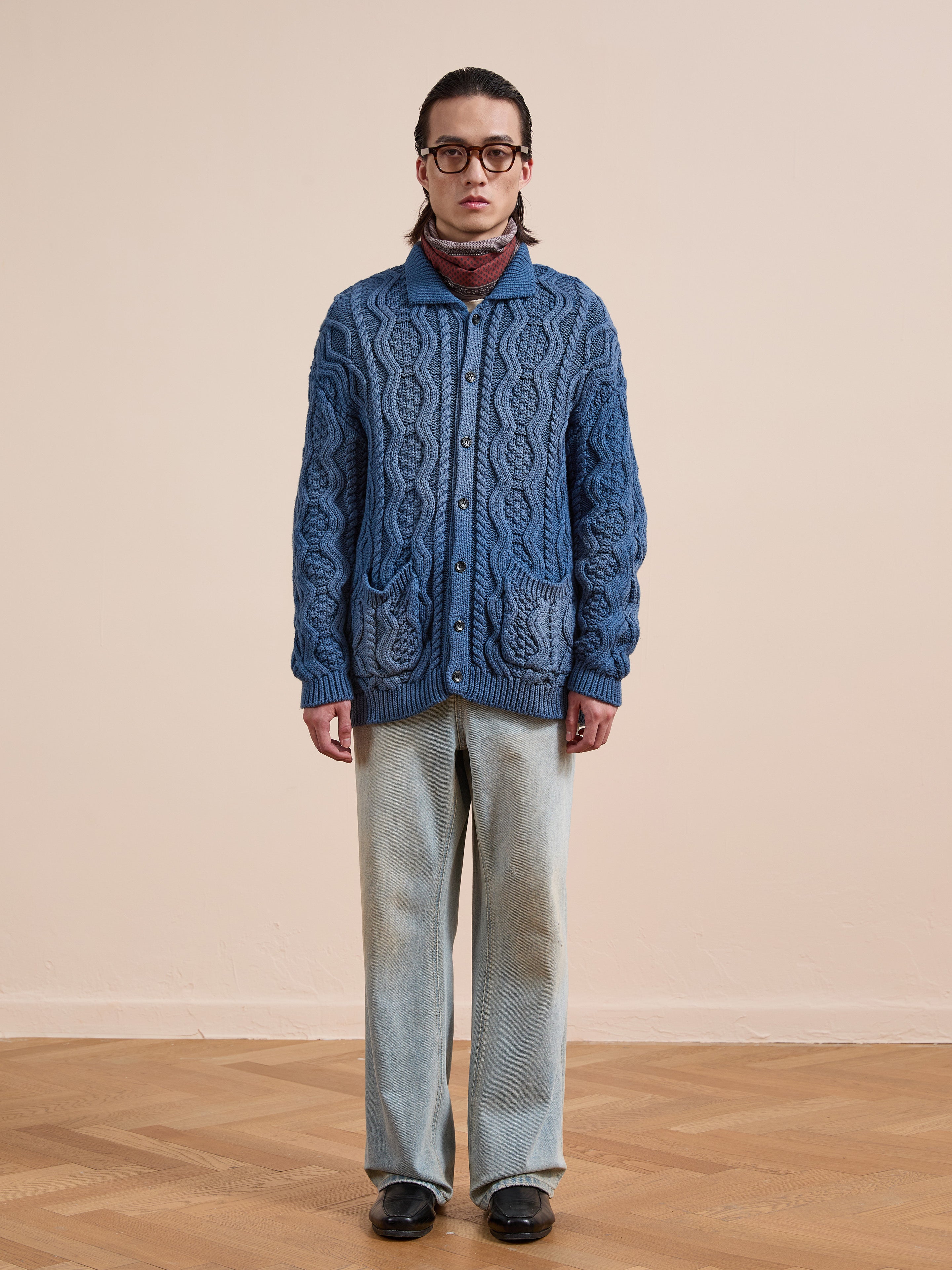 Cable Knit Buttoned Cardigan | Modern Menswear by yycbvcnbmmnbm