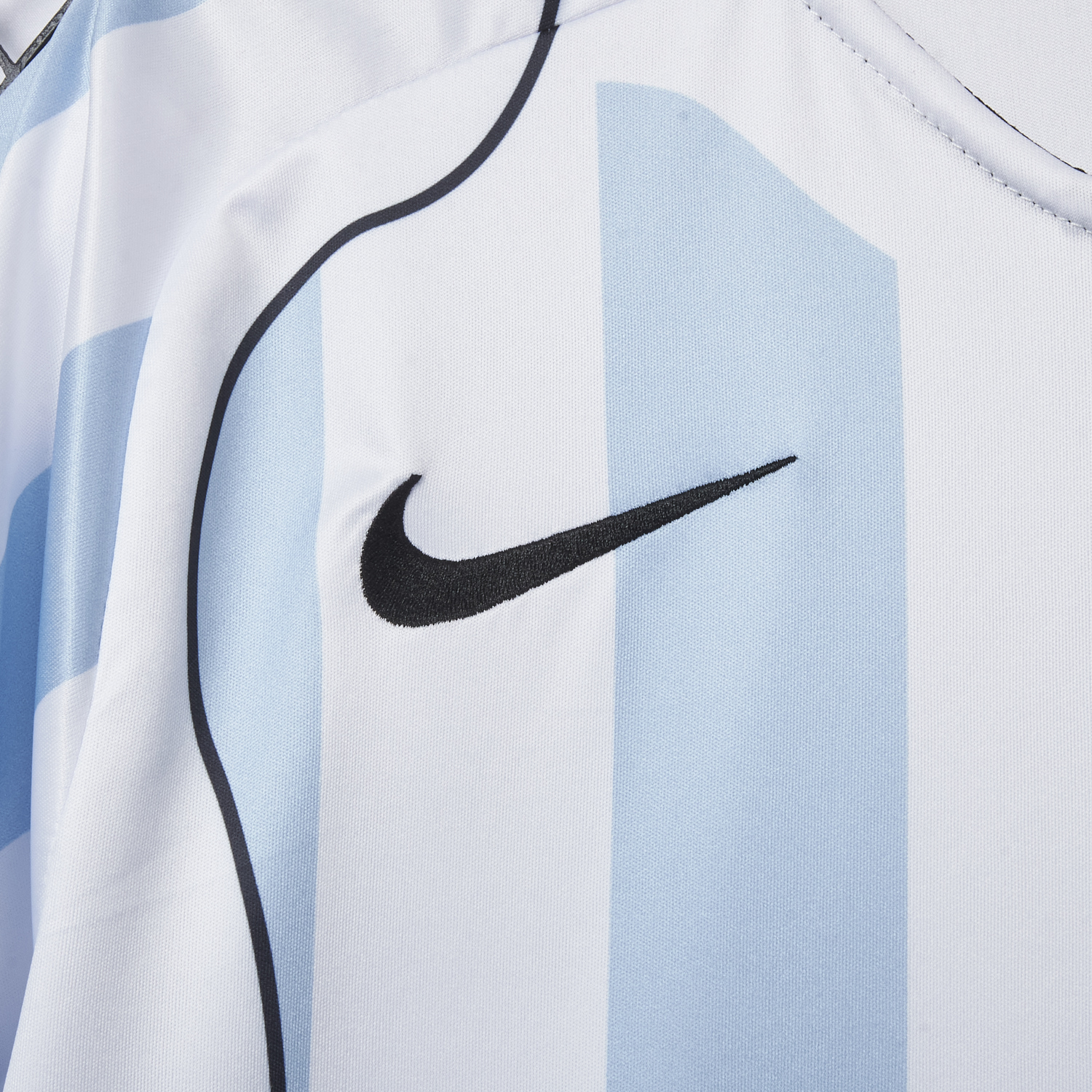 AlphaJersey-Argentina 25-26 Retro Style Total 90 Blue White Jersey - Fans Version