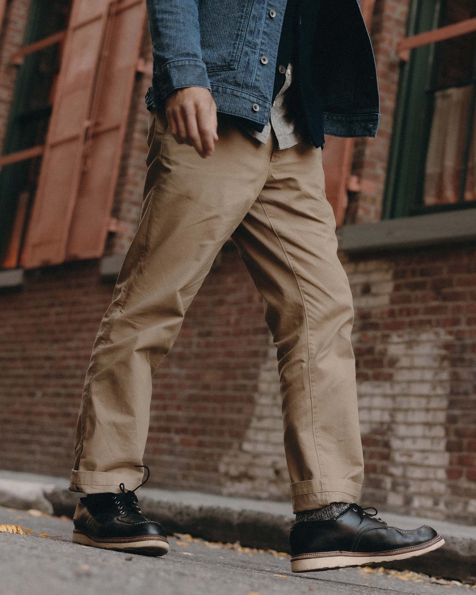 The Straight Foundation Pant in Organic Khaki | Modern Menswear by yycbvcnbmmnbm