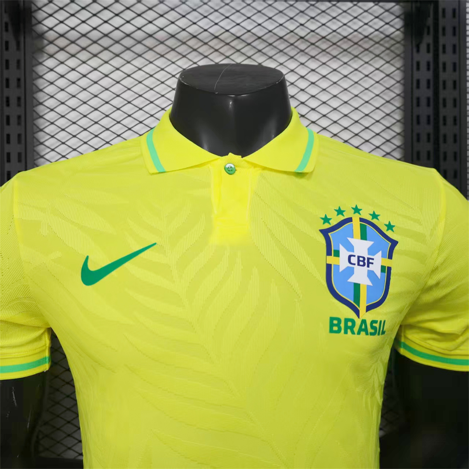 AlphaJersey-Brazil 25-26 Fern Yellow Polo Jersey - Player Version