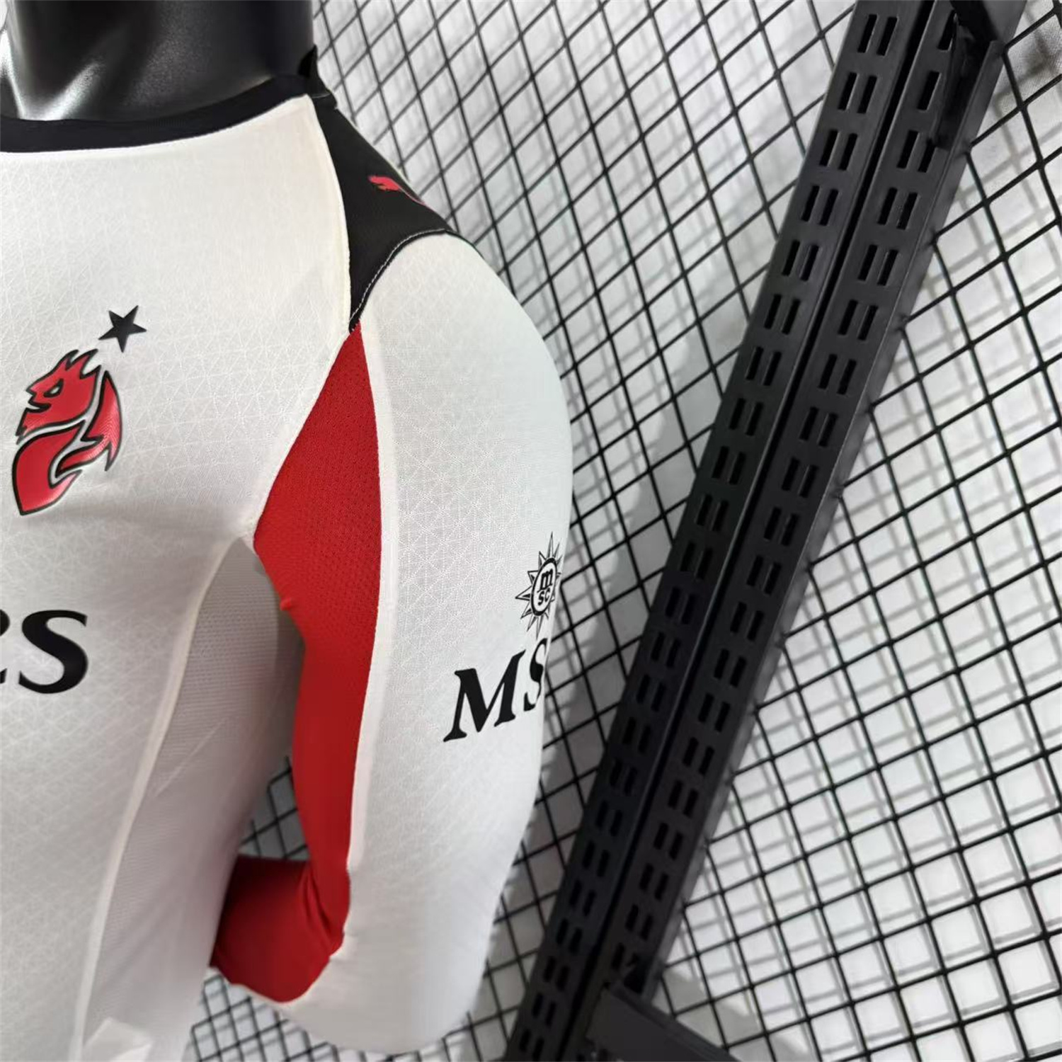 AlphaJersey-AC Milan 25-26 Away White Long Sleeves Jersey - Player Version