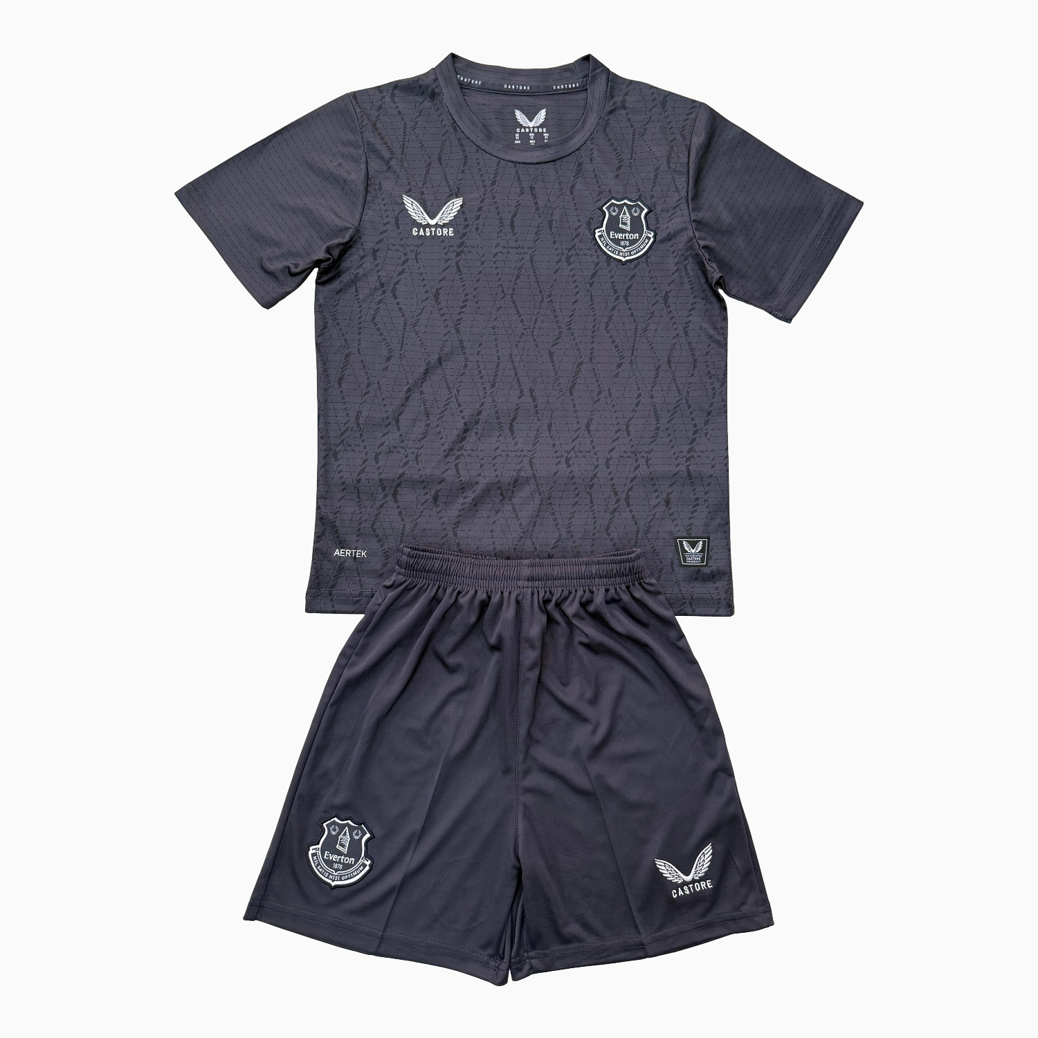 AlphaJersey-Everton 25-26 Gray Goalkeeper Kids Kit