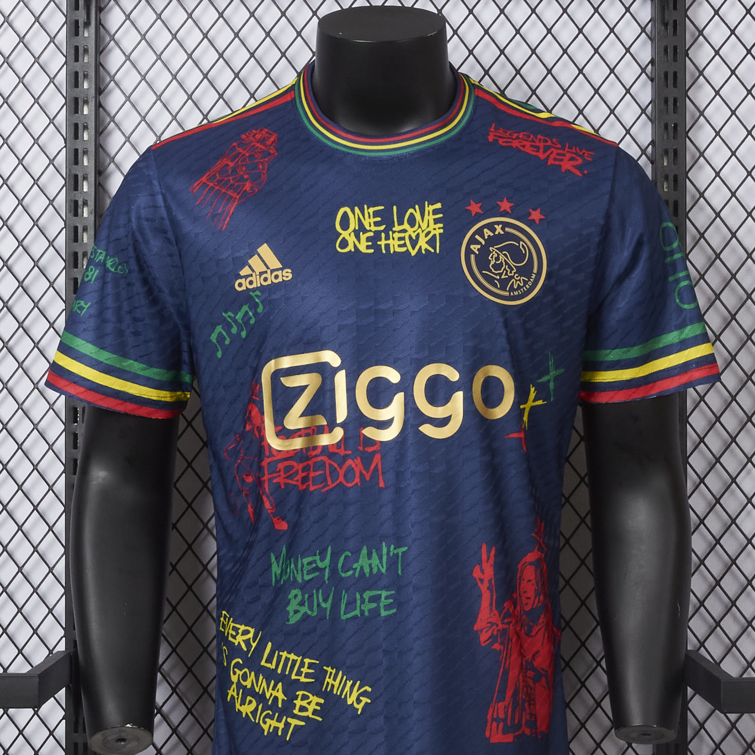 AlphaJersey-Ajax x B-O-B Marly 2025-26 40th Blue Special Edition Jersey - Player Version