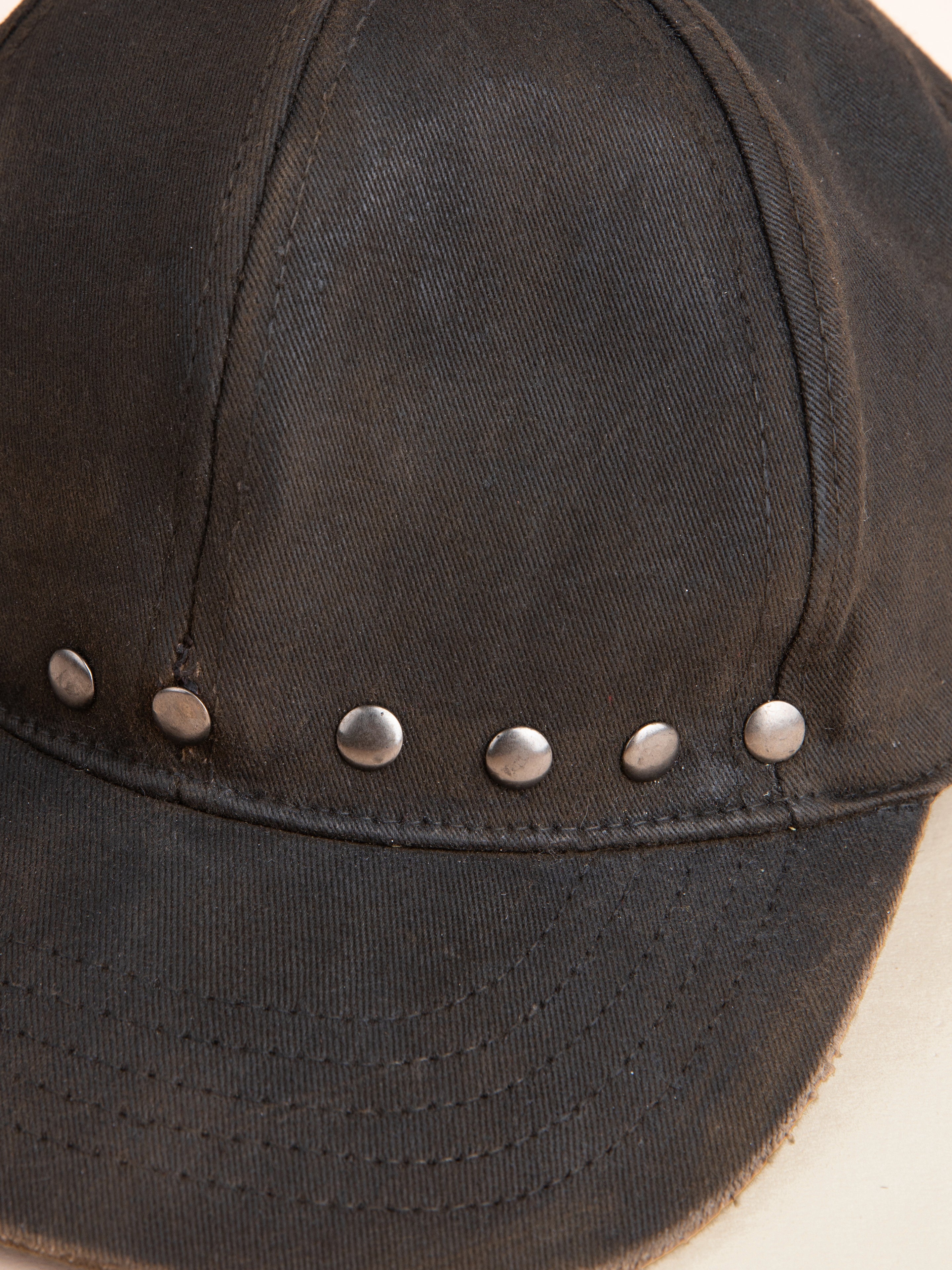 Waxed Charcoal Studded Cap | Modern Menswear by yycbvcnbmmnbm