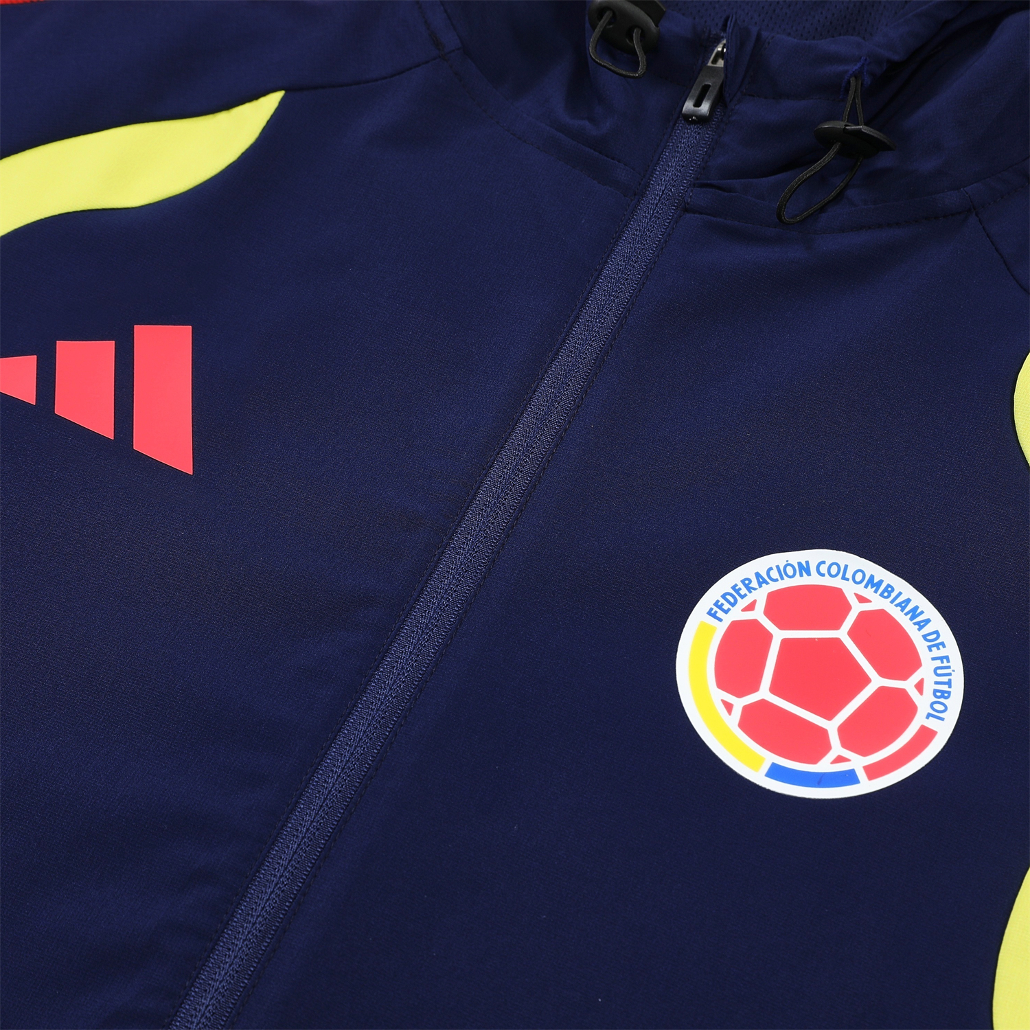 AlphaJersey-Colombia 2026 Hooded Windbreaker Training Set - Dark Blue and Pants