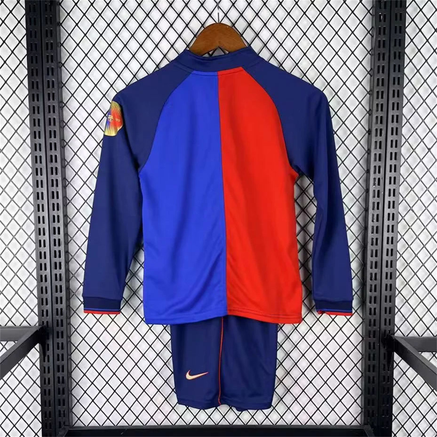 AlphaJersey-Retro Barcelona 99-00 Home 100th anniversary Long Sleeves Kids Kit