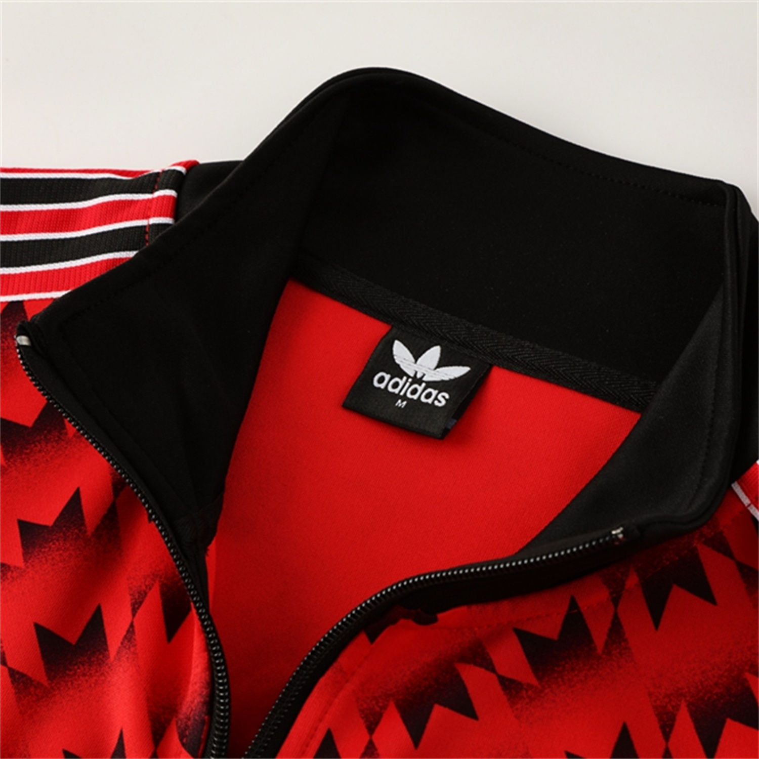 AlphaJersey-Manchester United 25-26 Bring Back 1991 Jacket Training Tracksuit - Black and Red
