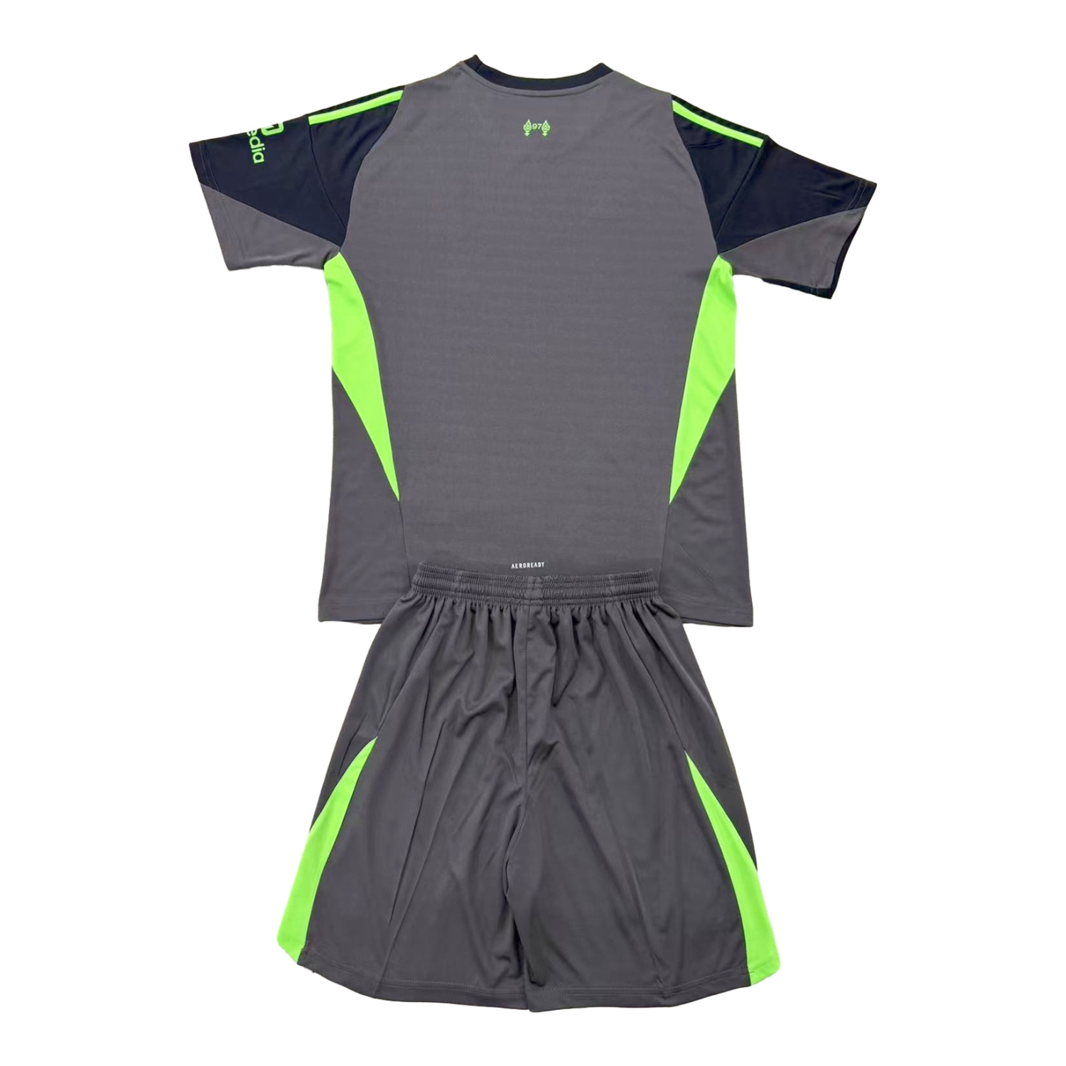 AlphaJersey-Liver.pool 25-26 Black Grey Goalkeeper Men's Adult Jersey Set - Fans Version