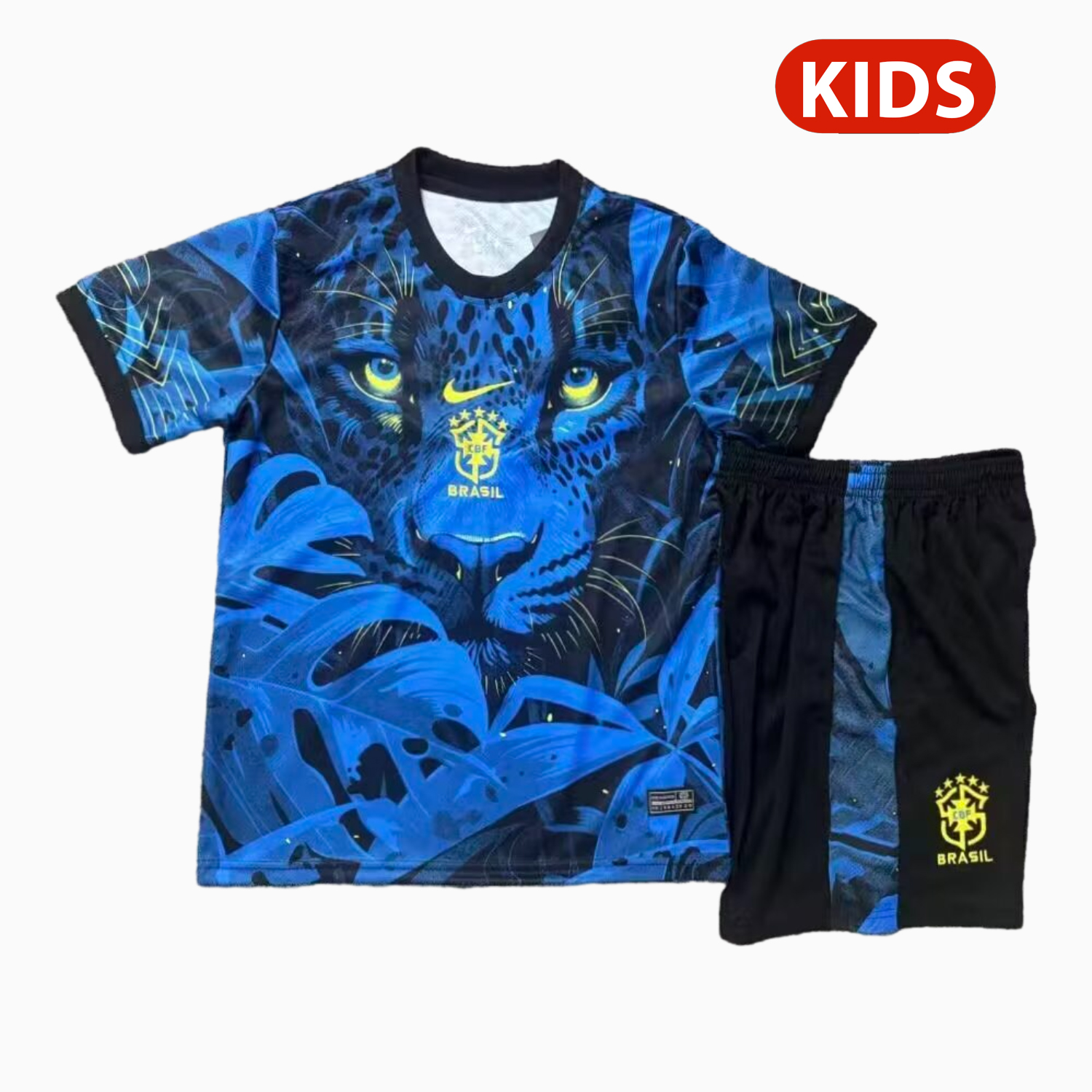 AlphaJersey-Brazil 25-26 Blue Leopard Special Kids Kit