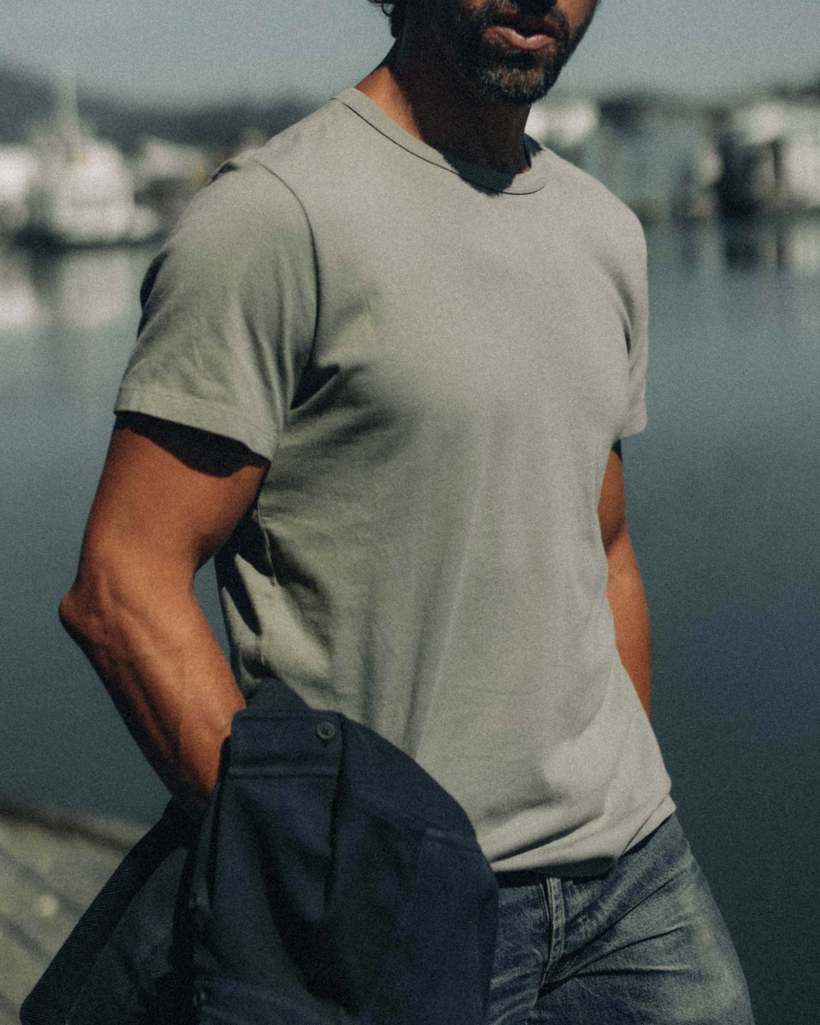 The Organic Cotton Tee in Sage | Modern Menswear by yycbvcnbmmnbm