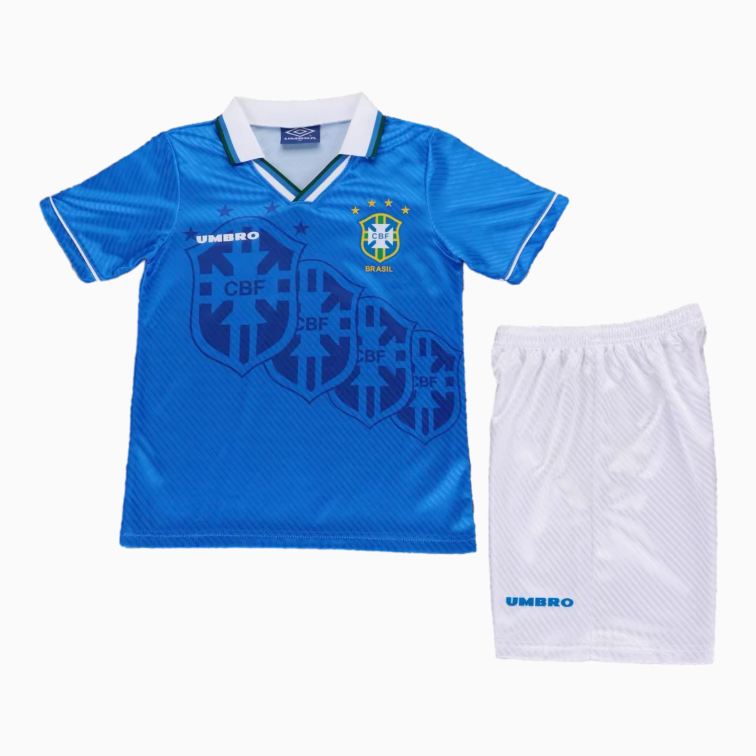 AlphaJersey-Retro Brazil 1996 Away Kids Kit