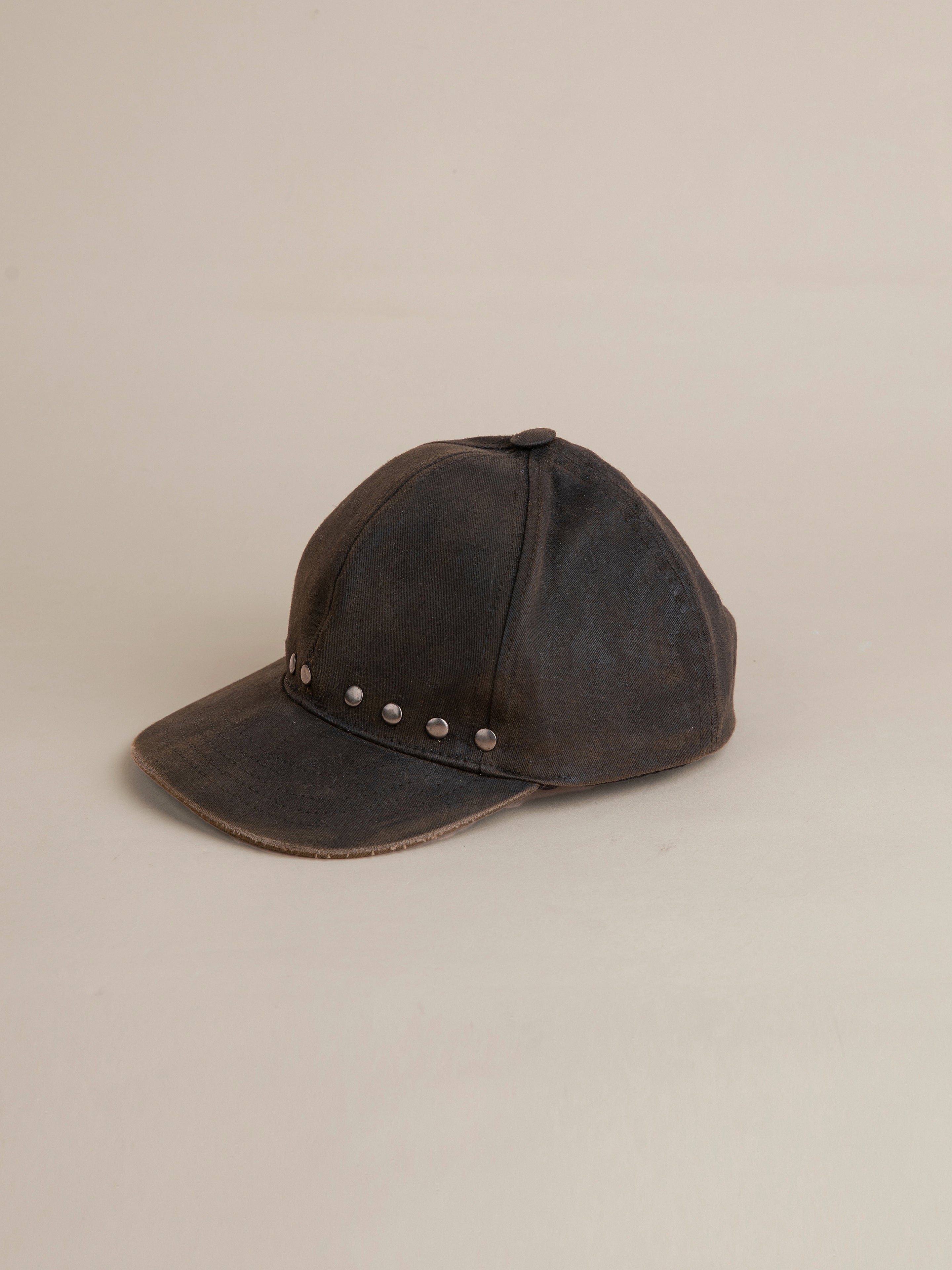 Waxed Charcoal Studded Cap | Modern Menswear by yycbvcnbmmnbm