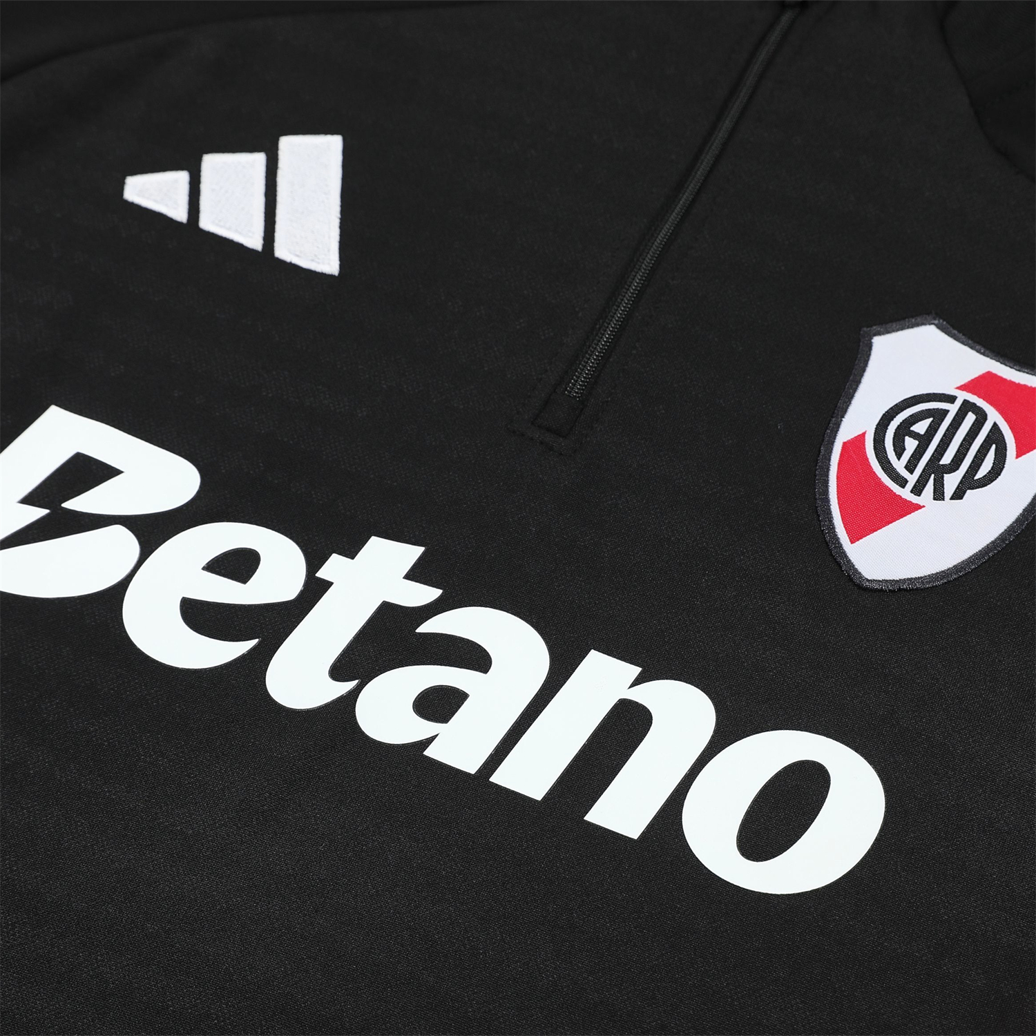 AlphaJersey-River Plate 25-26 Long Sleeves Training Set - Black With Red Top & Black Pants