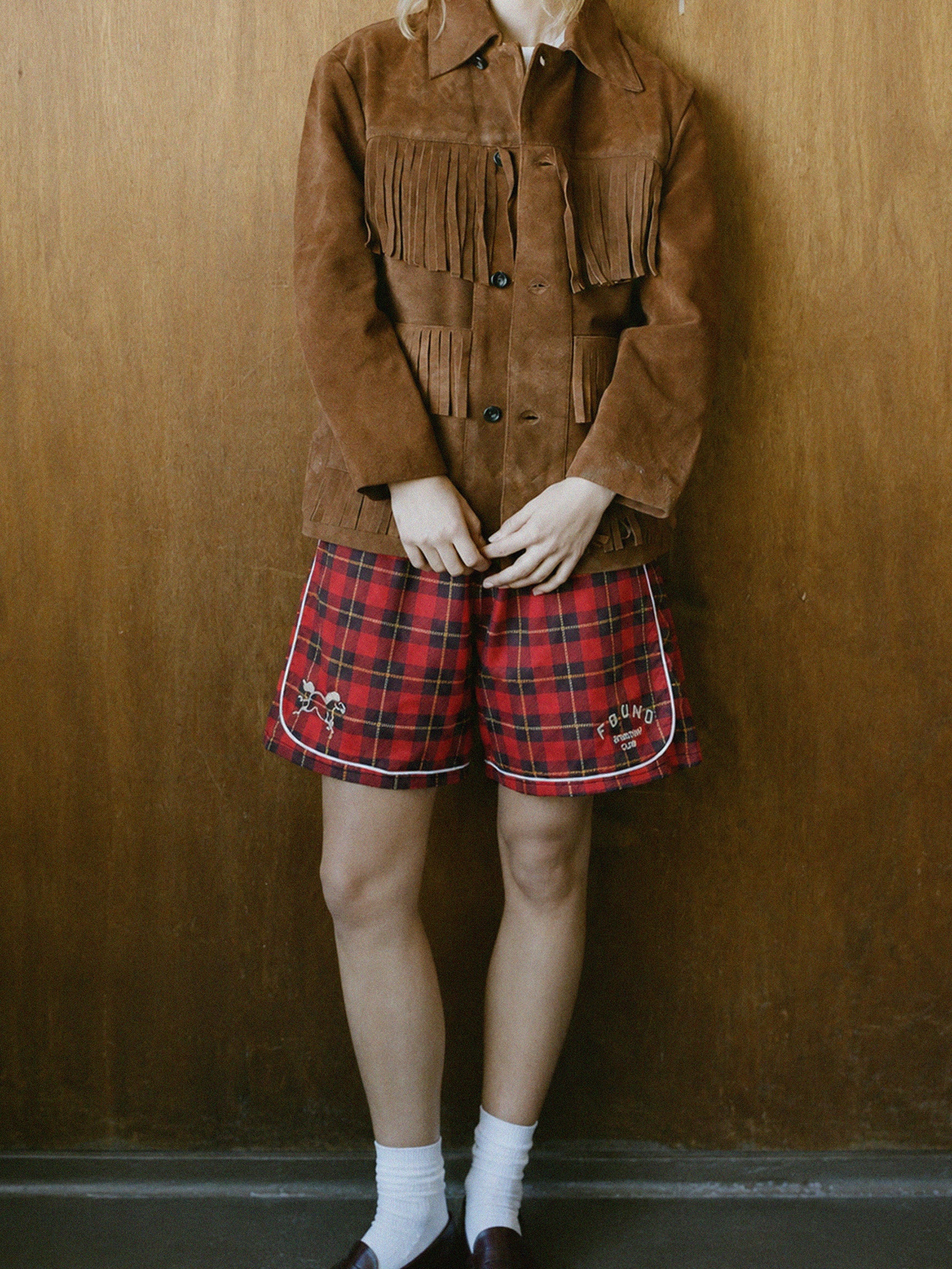 Red Plaid Track Shorts | Modern Menswear by yycbvcnbmmnbm